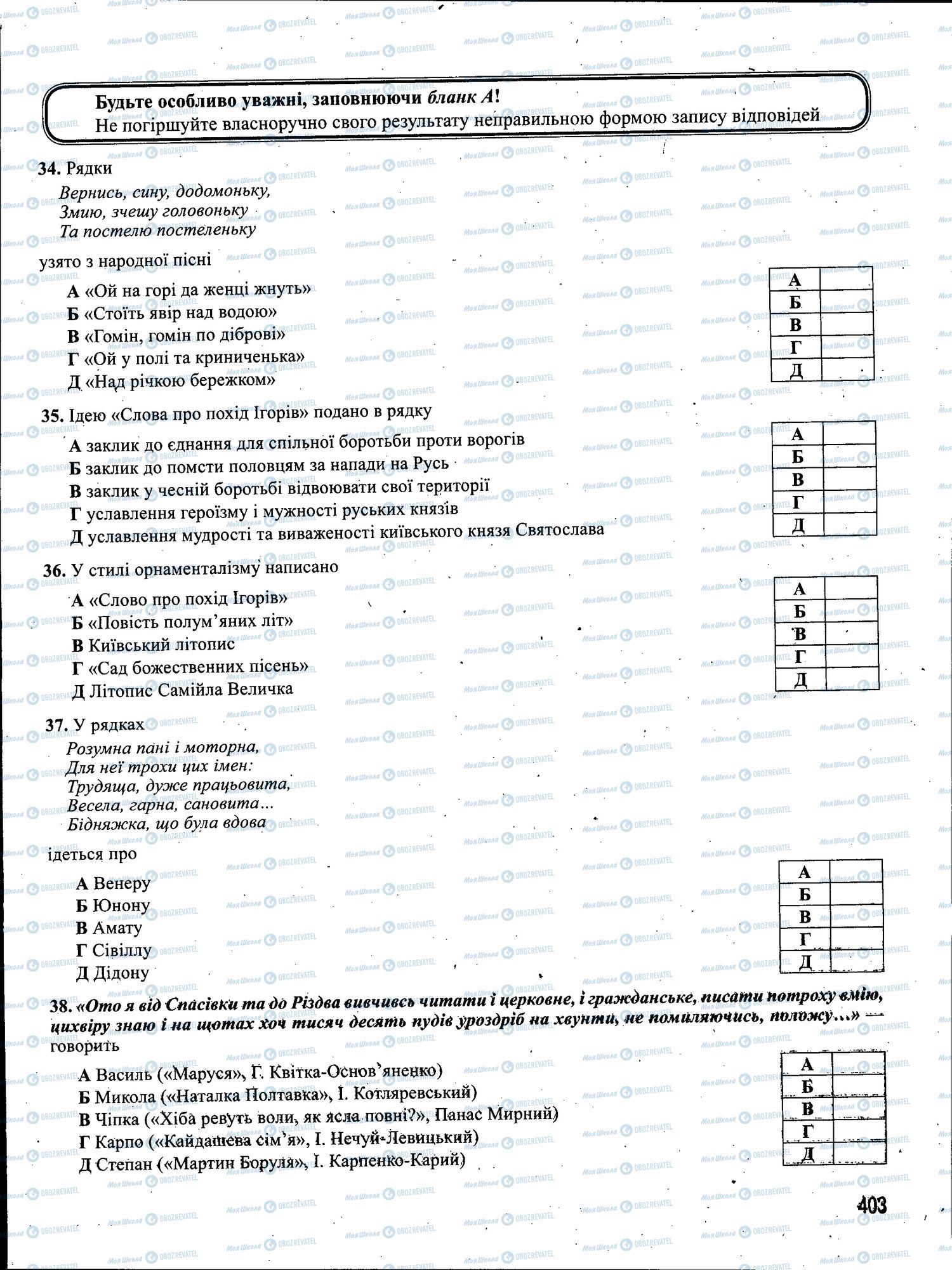 ЗНО Укр мова 11 класс страница 403