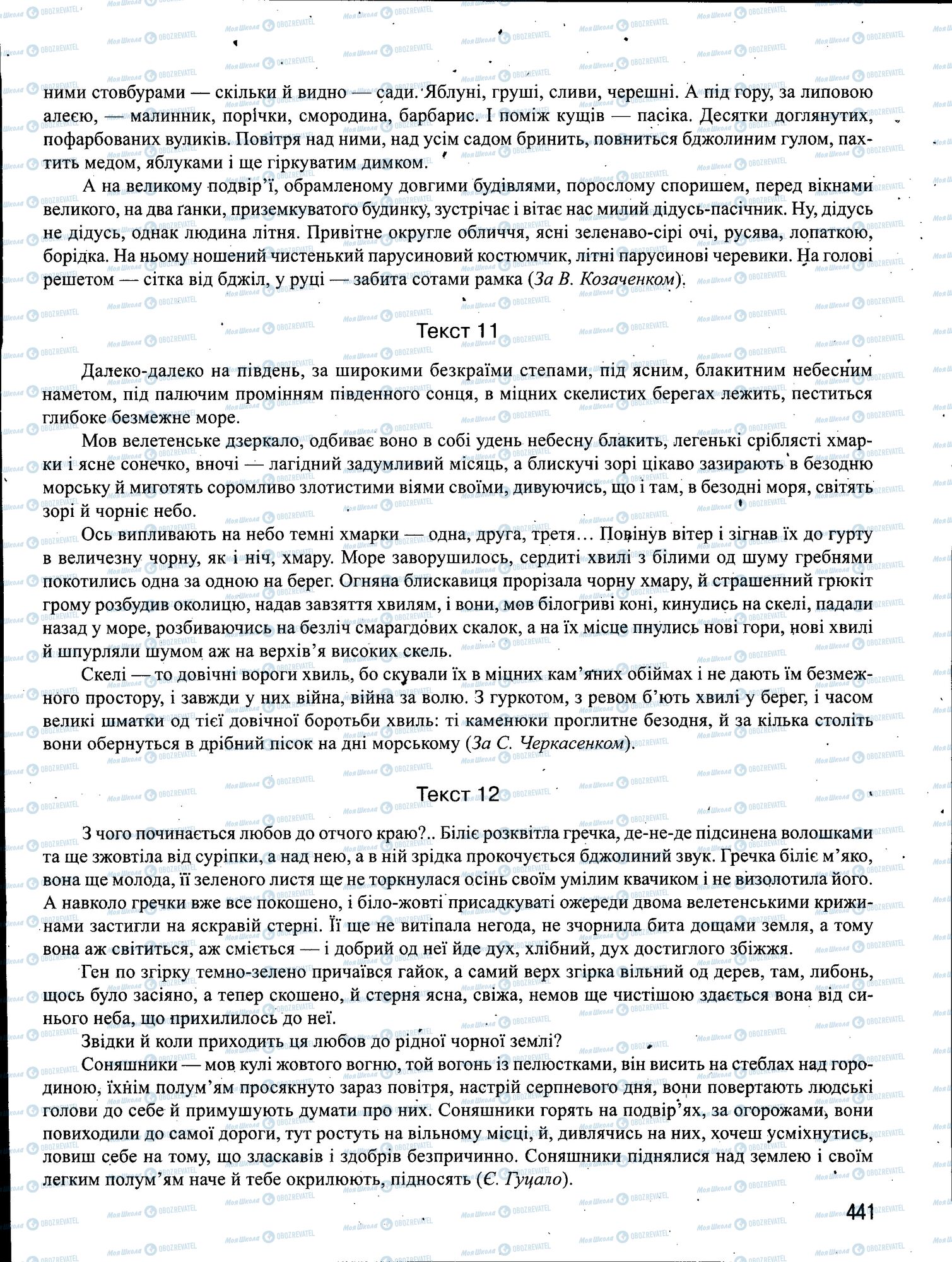 ЗНО Українська мова 11 клас сторінка 441