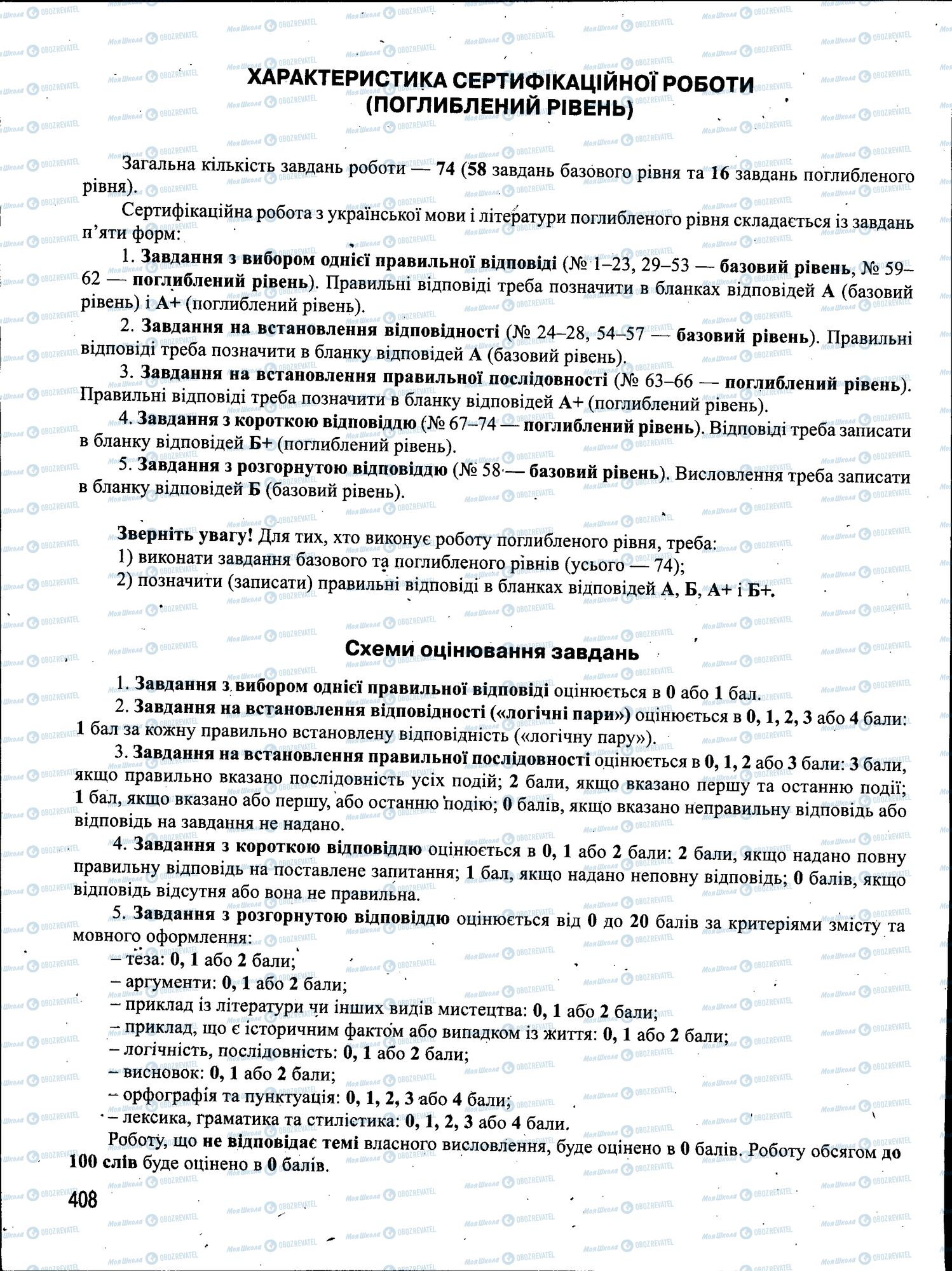 ЗНО Українська мова 11 клас сторінка 408