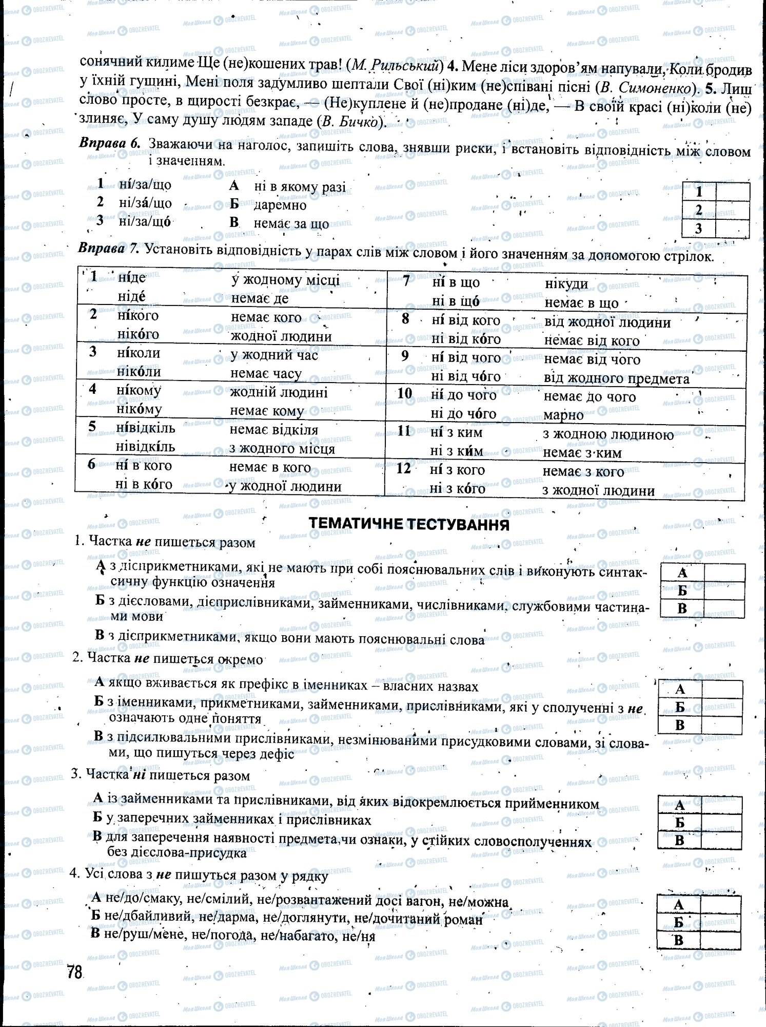 ЗНО Укр мова 11 класс страница 078
