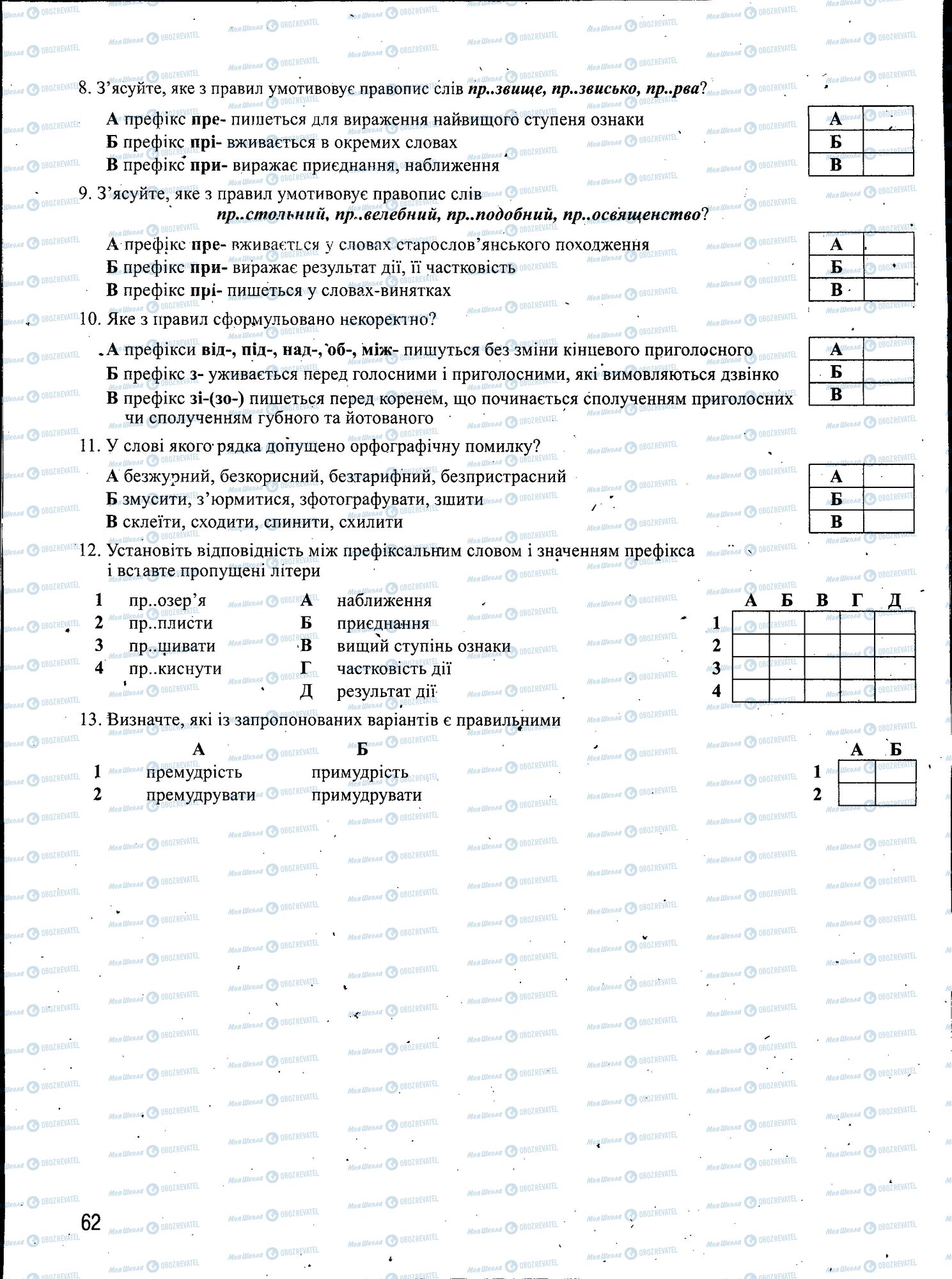 ЗНО Укр мова 11 класс страница 062