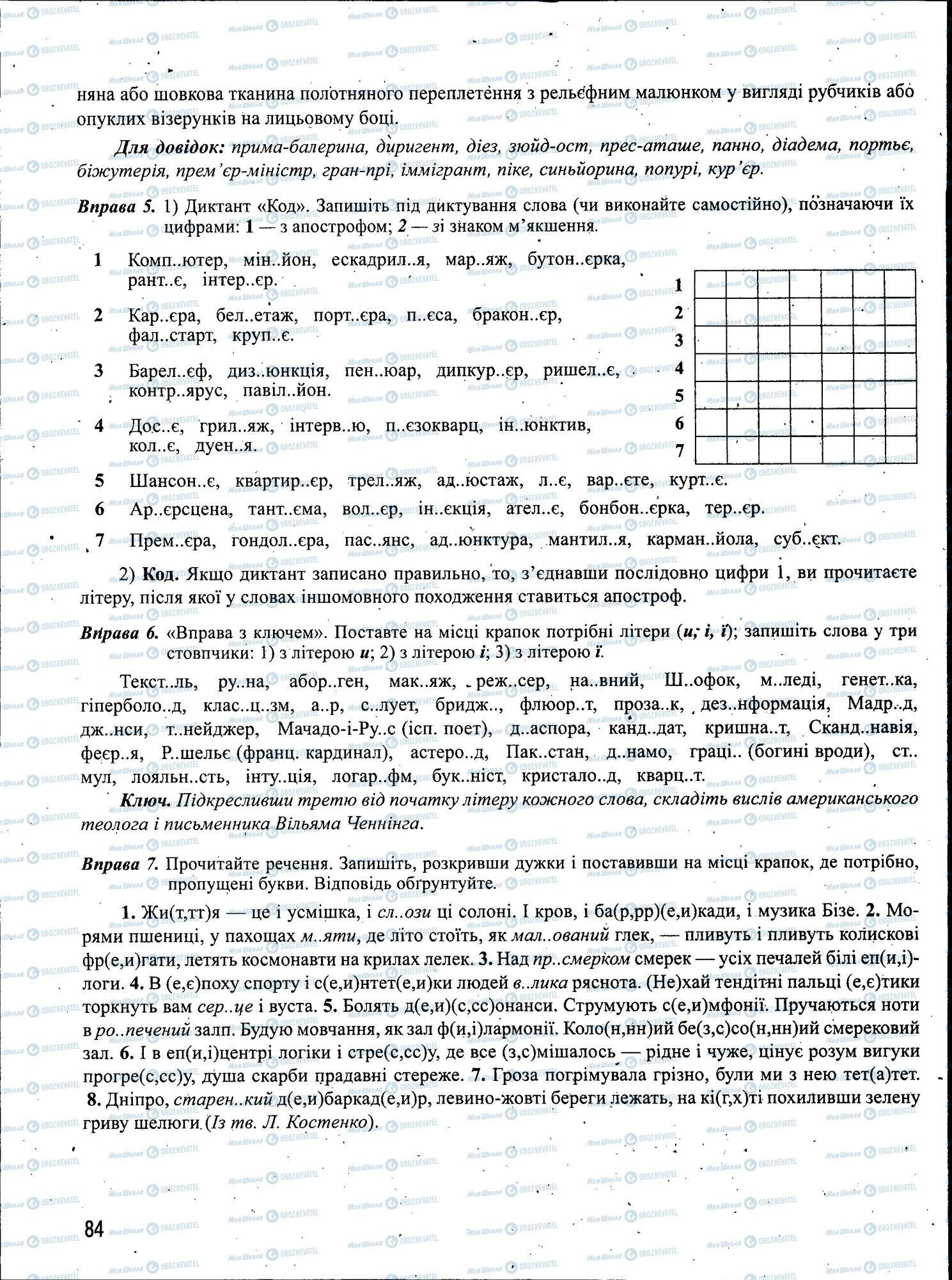 ЗНО Укр мова 11 класс страница 084