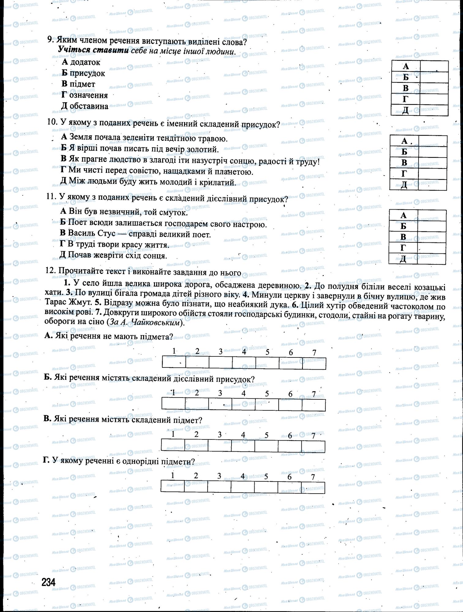 ЗНО Українська мова 11 клас сторінка 234