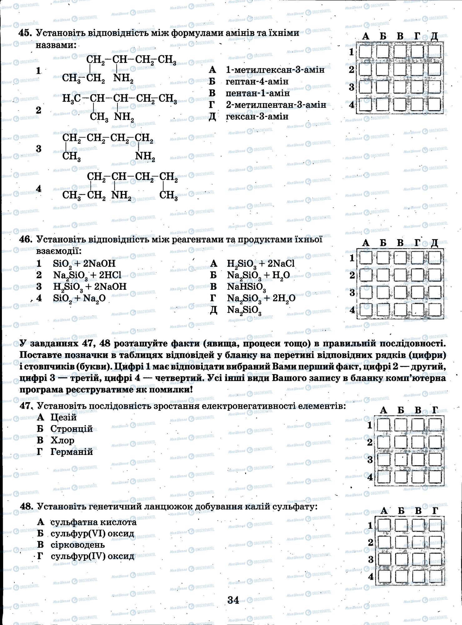 ЗНО Химия 11 класс страница 034