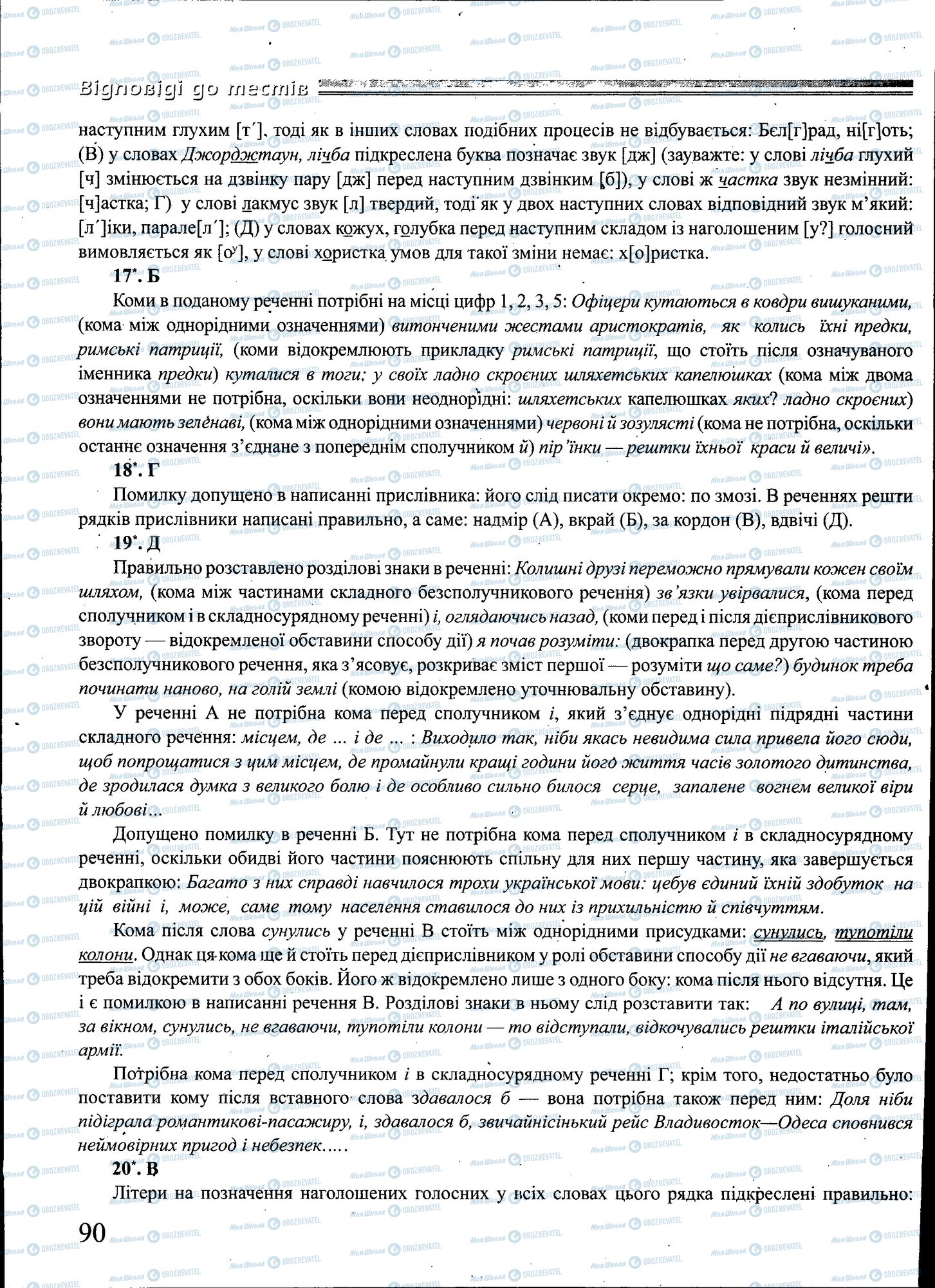 ЗНО Укр мова 11 класс страница 090
