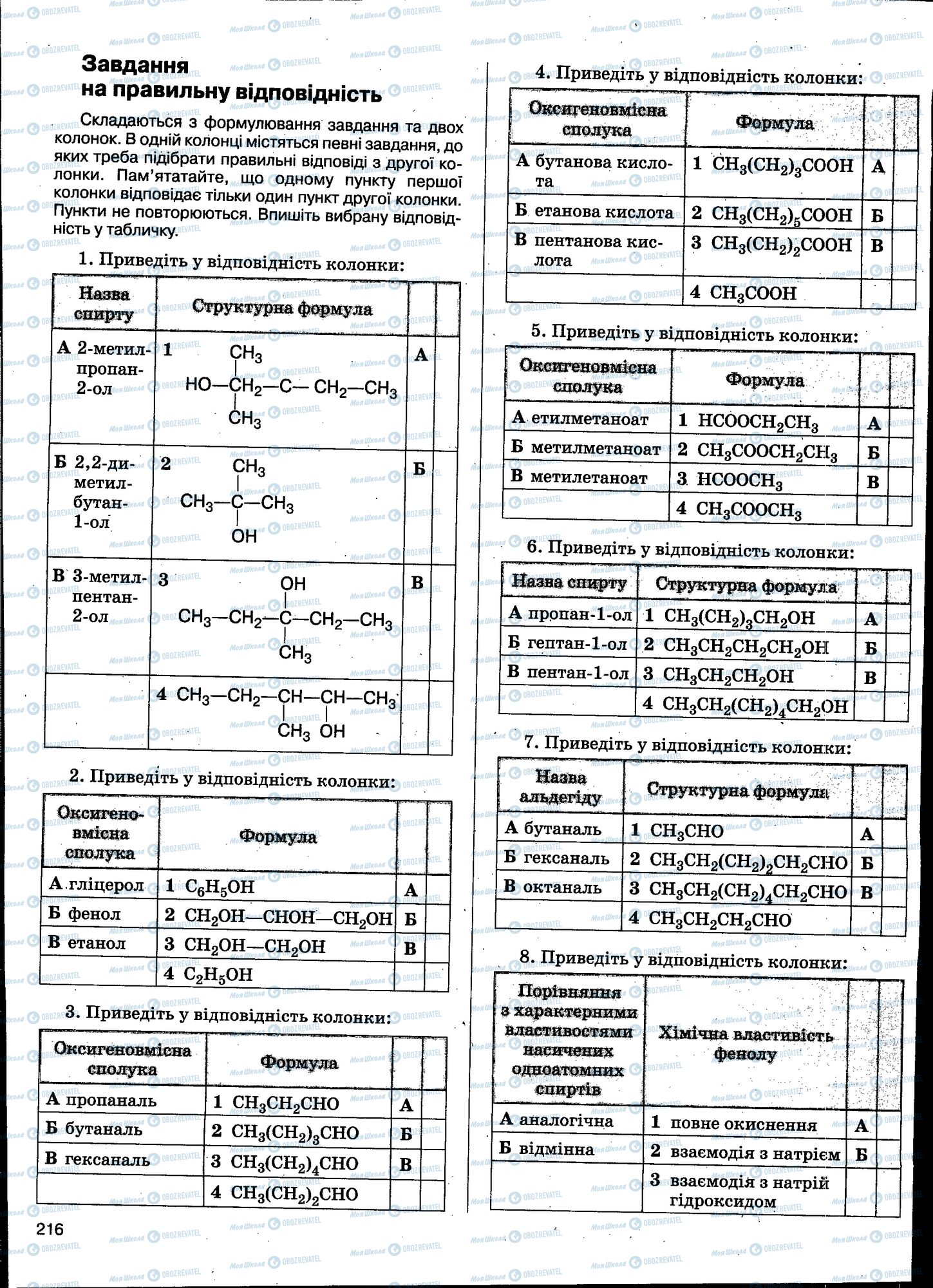 ЗНО Химия 11 класс страница 216
