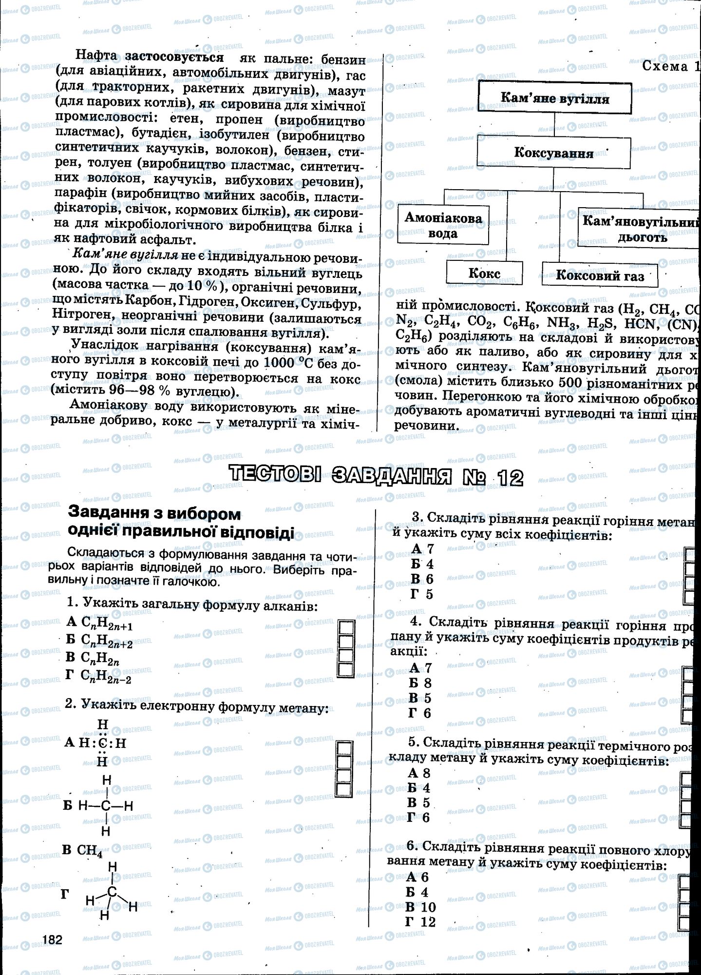 ЗНО Химия 11 класс страница 182
