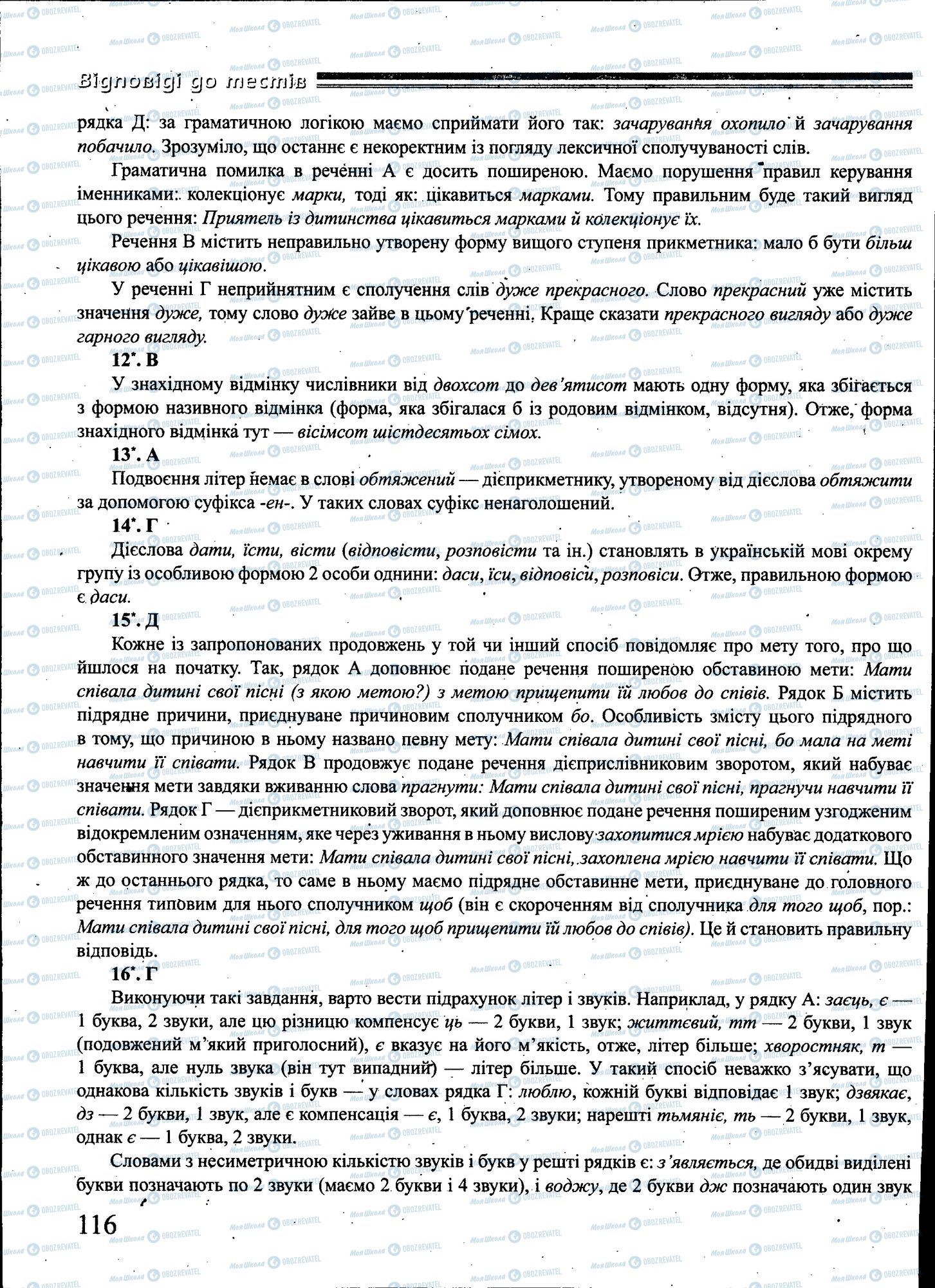ЗНО Українська мова 11 клас сторінка 116