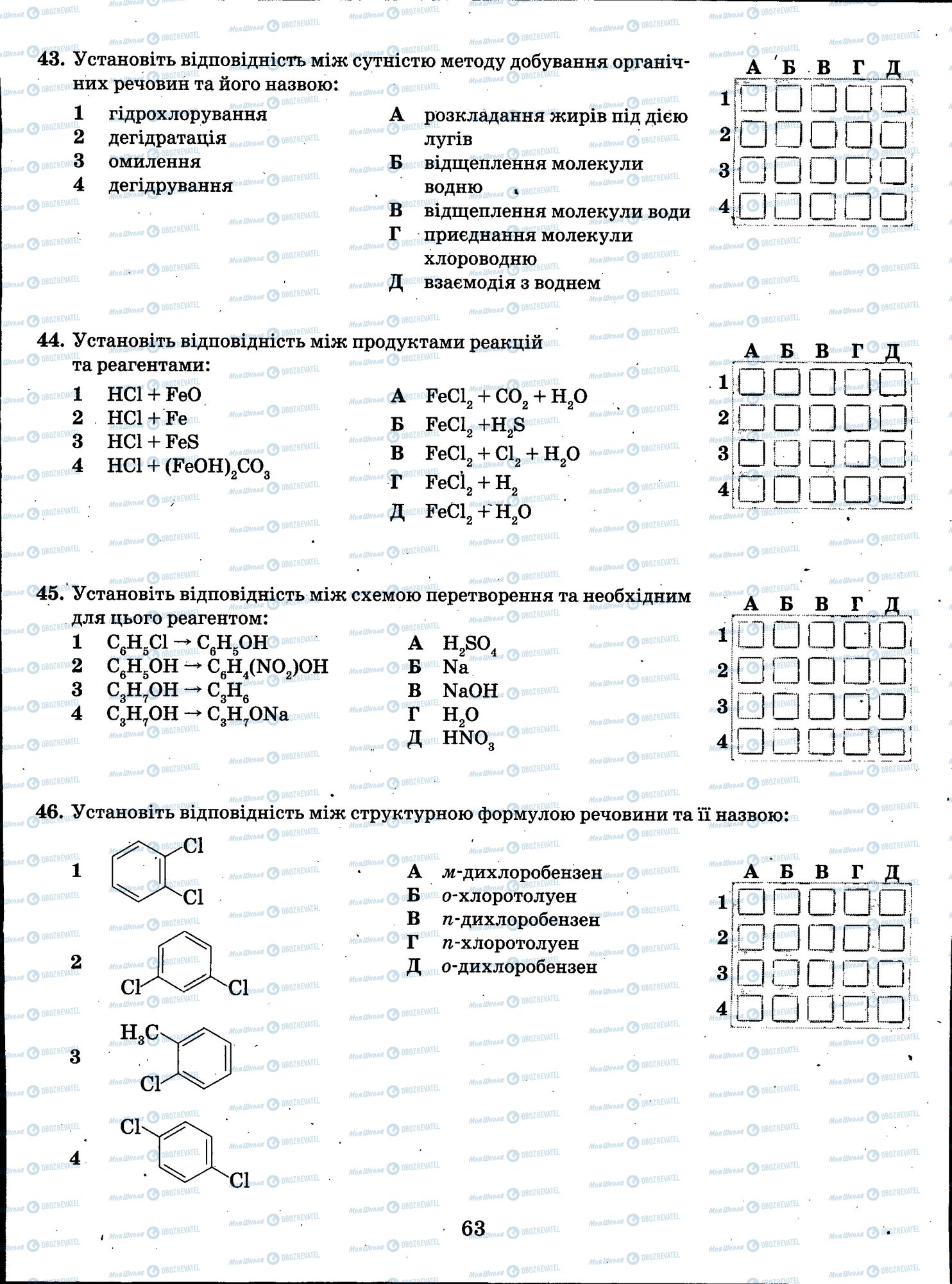 ЗНО Хімія 11 клас сторінка 063