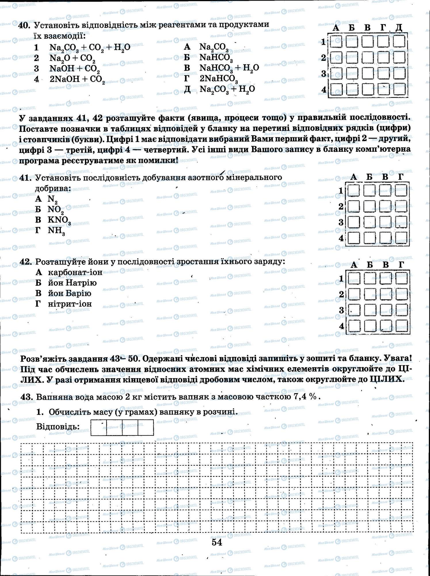 ЗНО Химия 11 класс страница 054