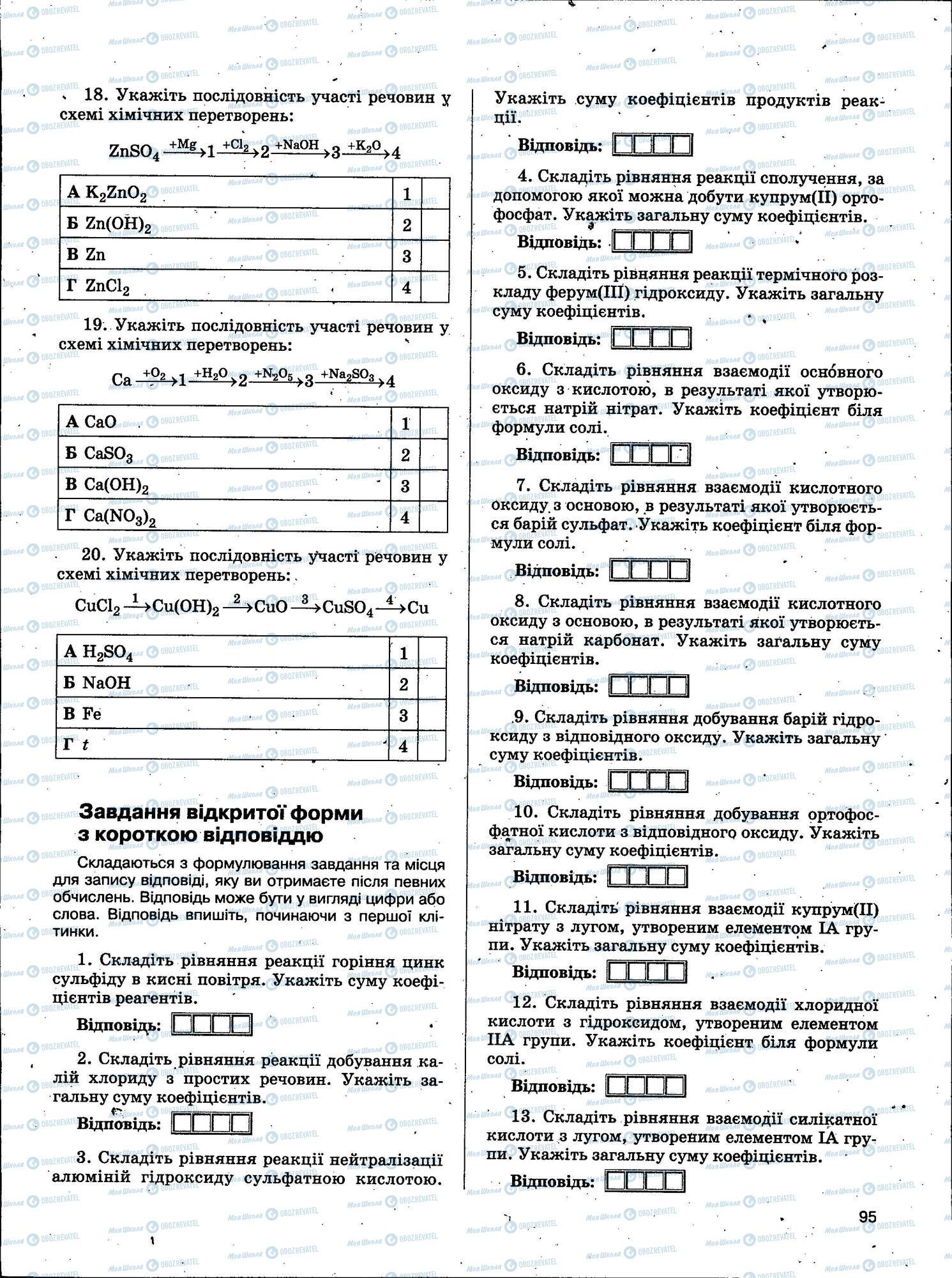 ЗНО Химия 11 класс страница 095