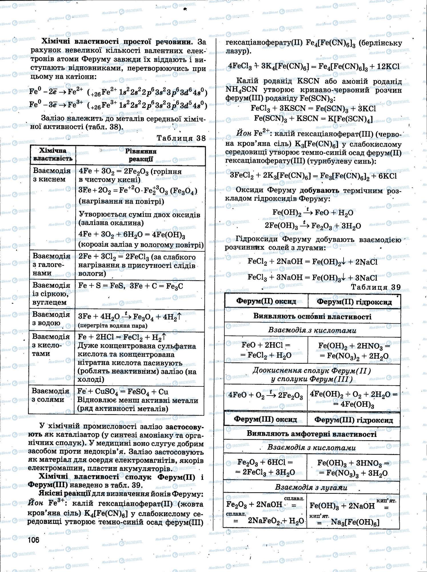 ЗНО Химия 11 класс страница 106