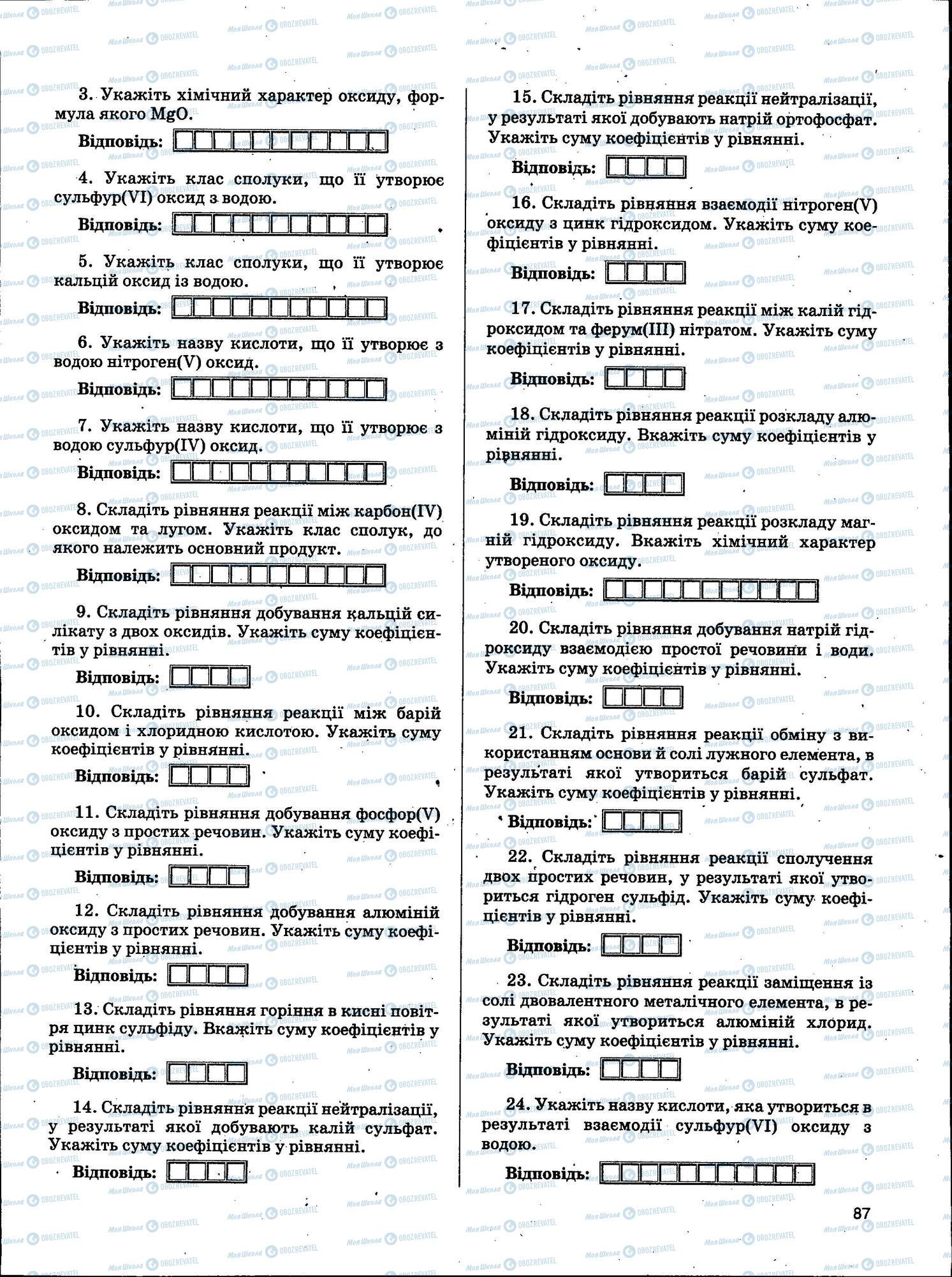 ЗНО Химия 11 класс страница 087