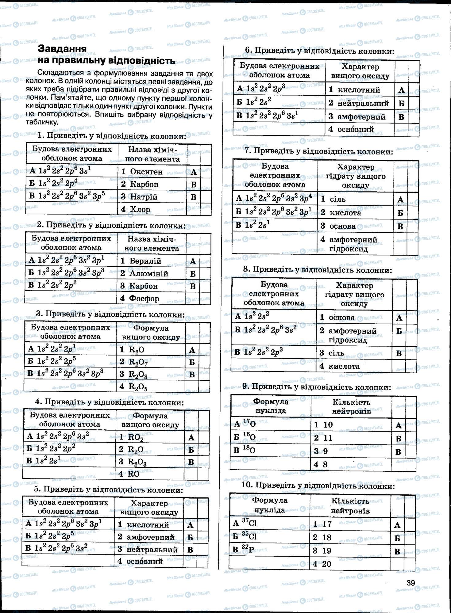 ЗНО Химия 11 класс страница 039