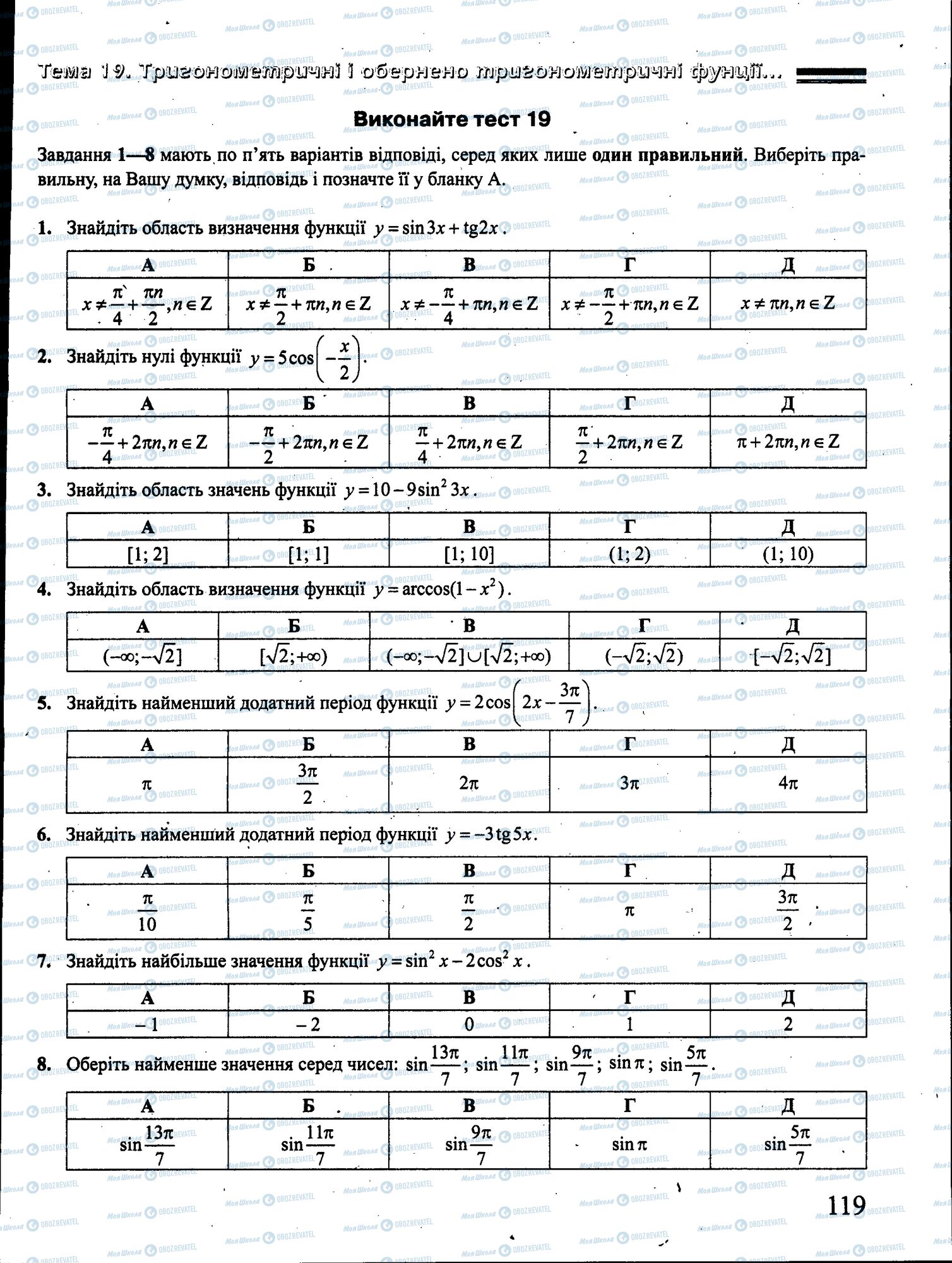 ЗНО Математика 11 клас сторінка 119