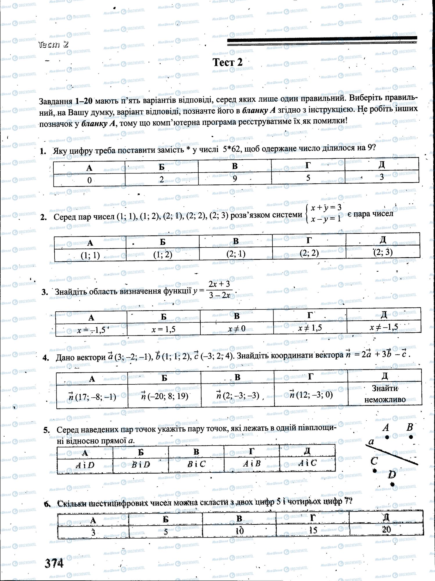 ЗНО Математика 11 класс страница 374