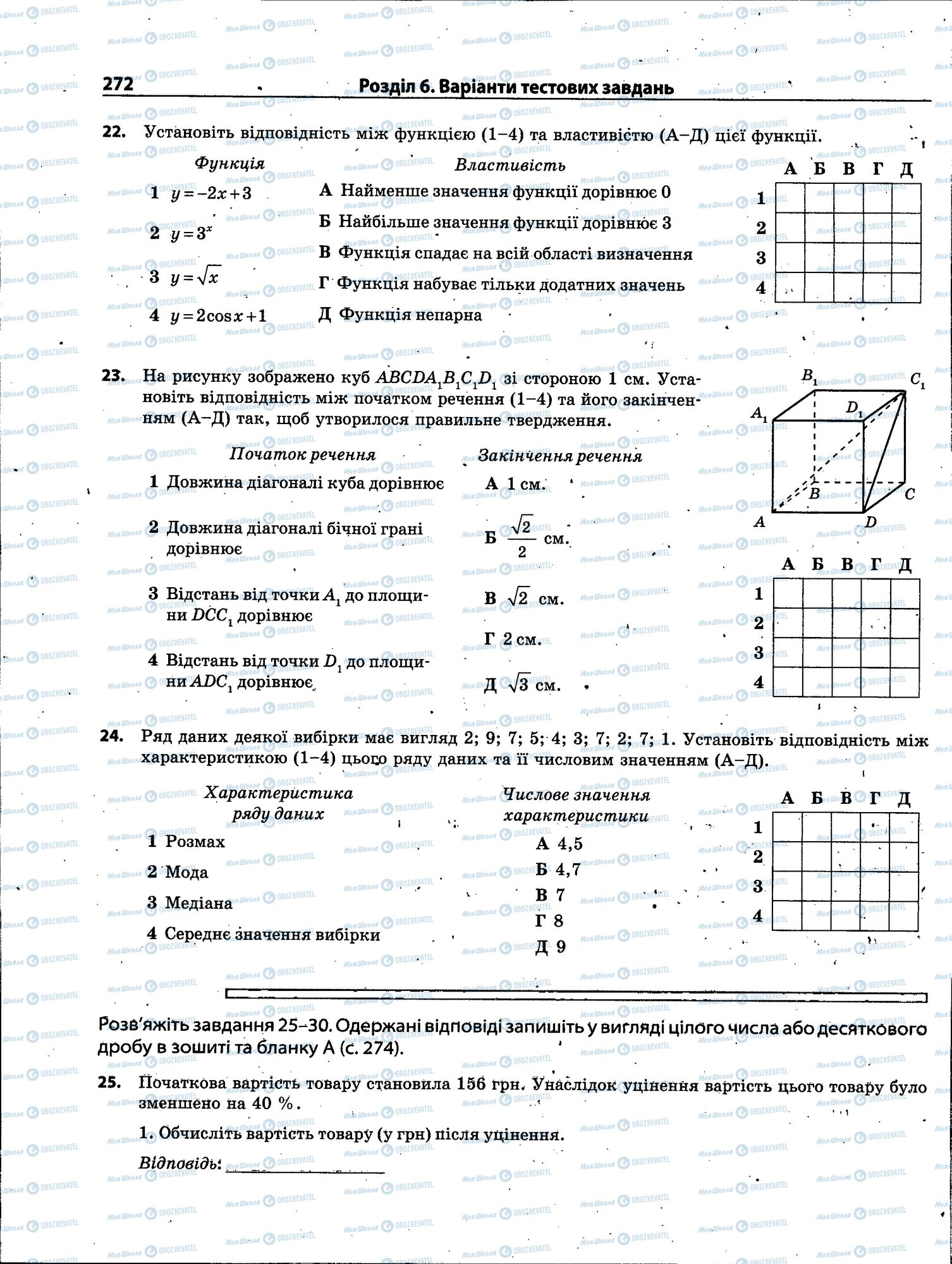 ЗНО Математика 11 класс страница 272