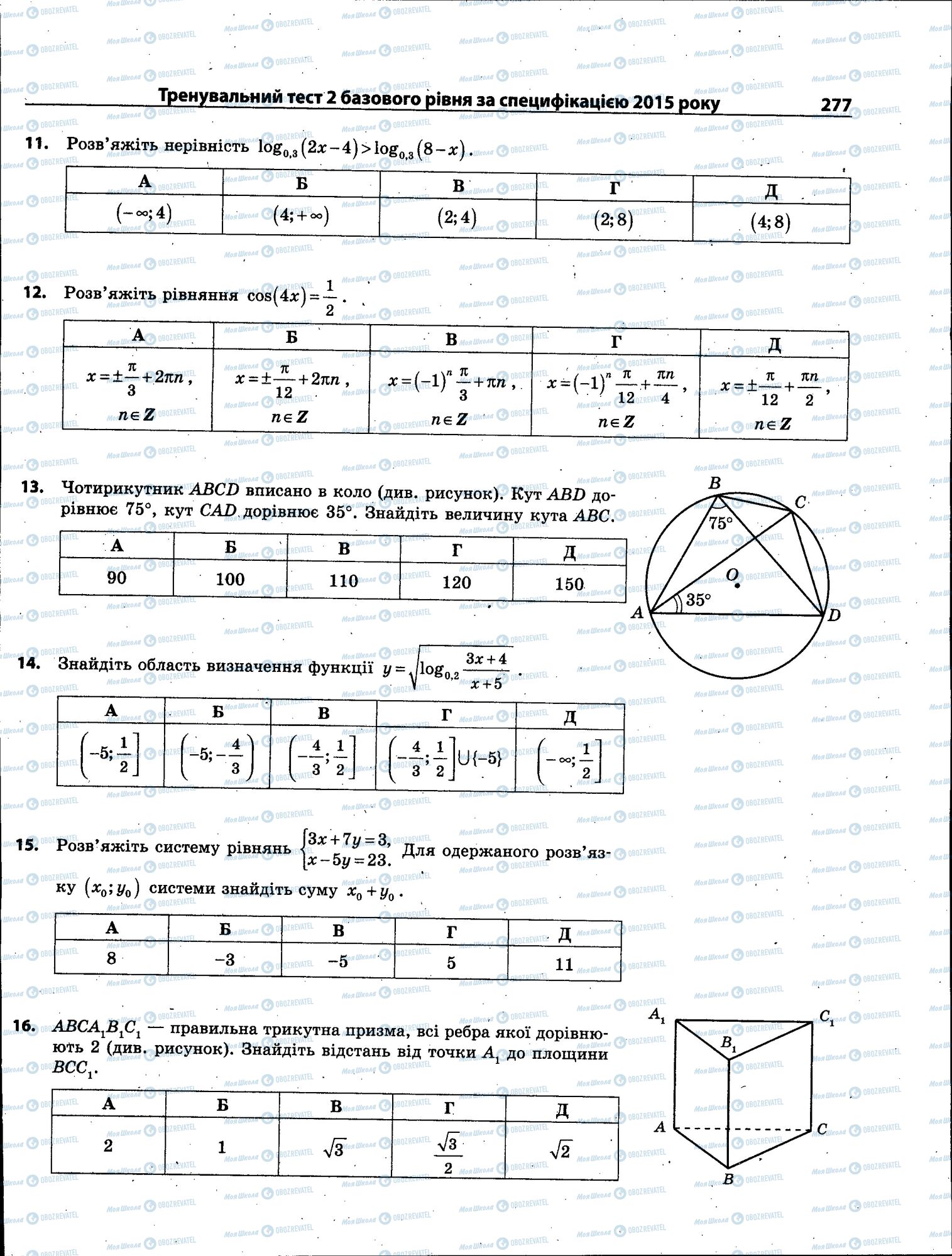 ЗНО Математика 11 клас сторінка 277