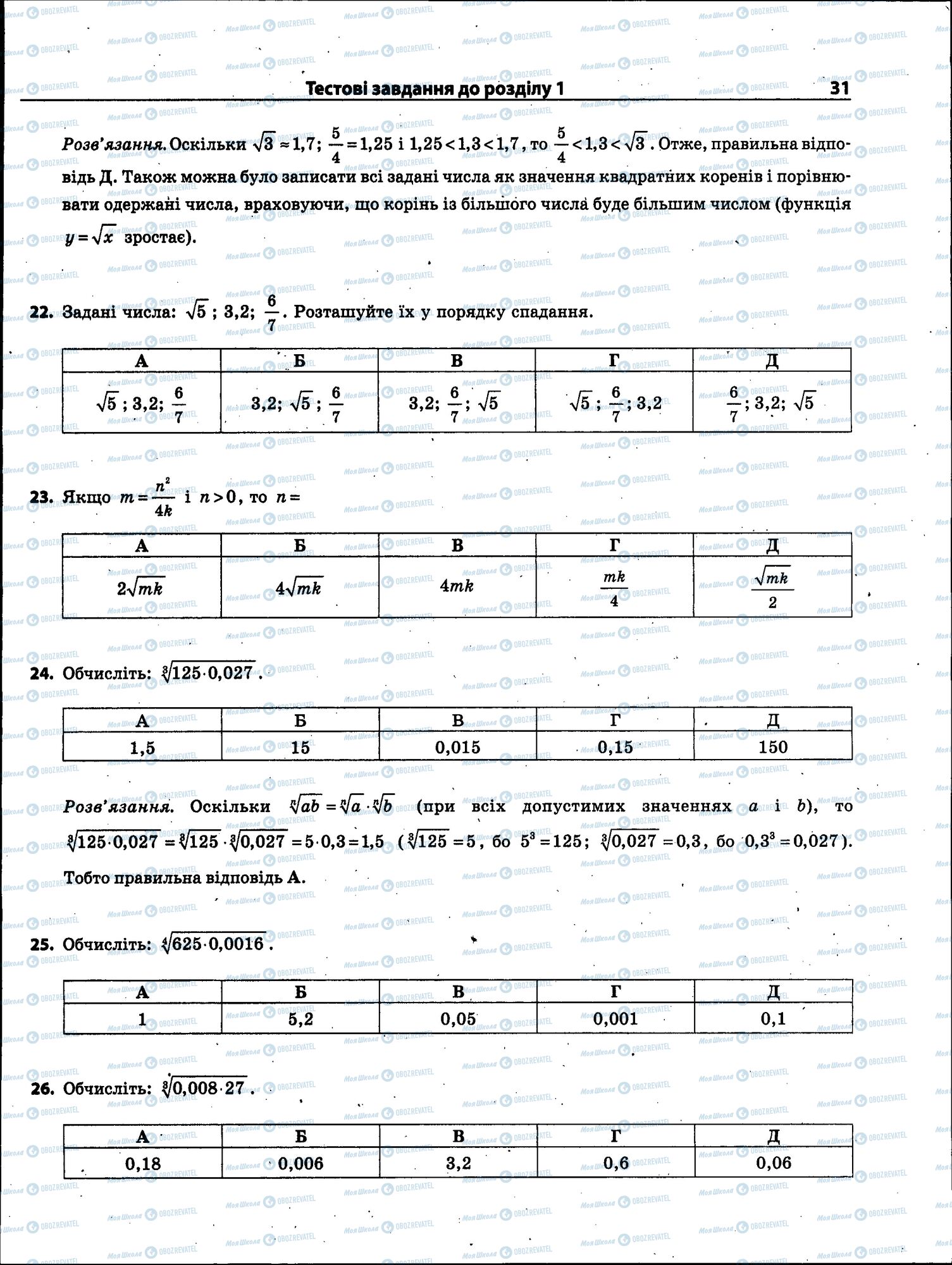 ЗНО Математика 11 клас сторінка 031
