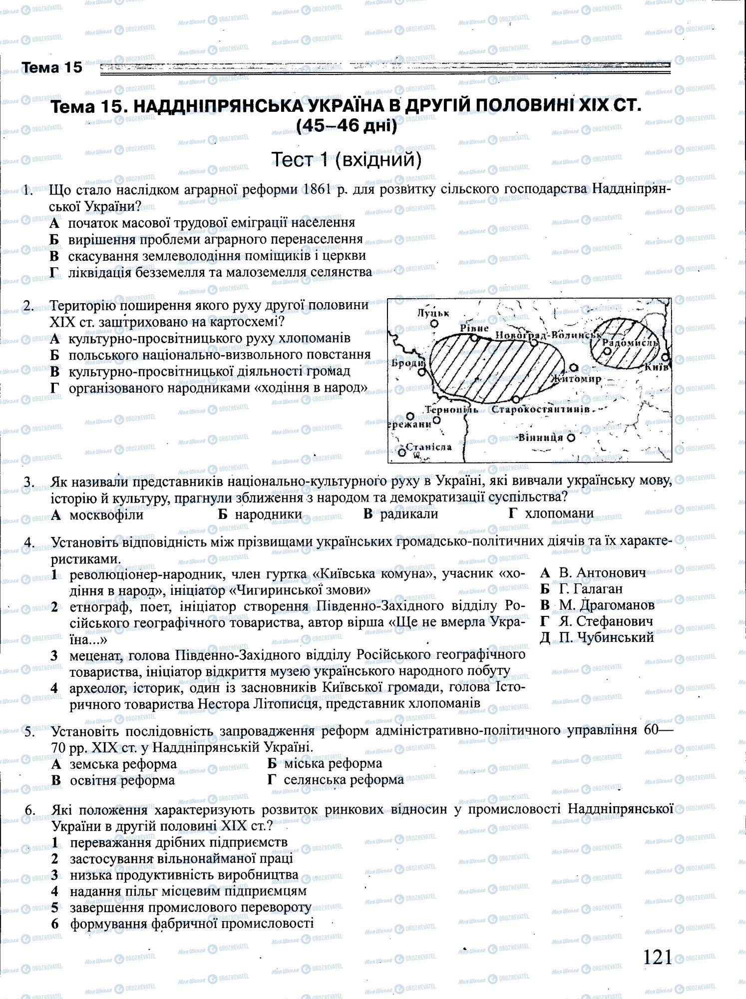 ЗНО Історія України 11 клас сторінка 121