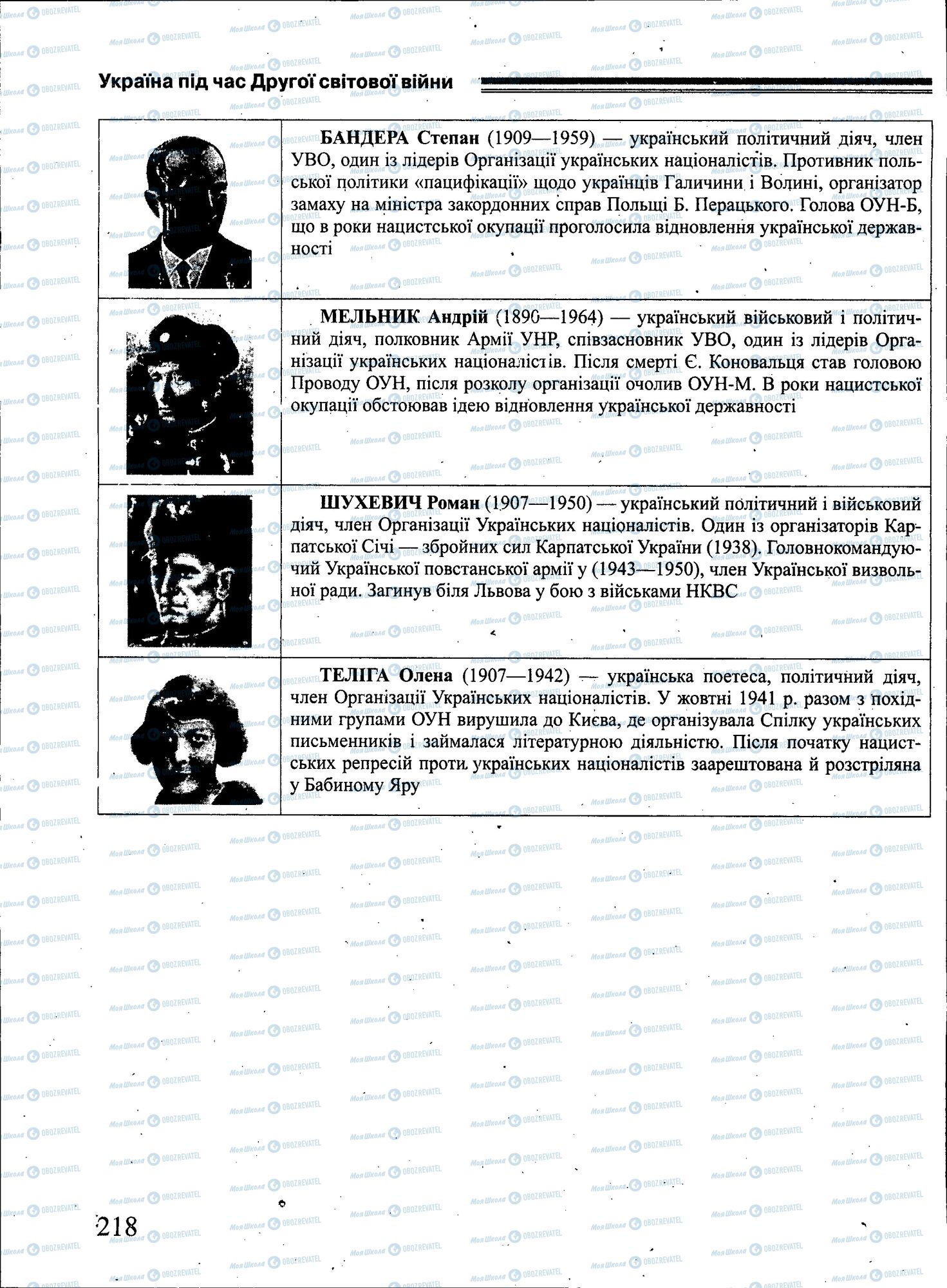 ЗНО Історія України 11 клас сторінка 218
