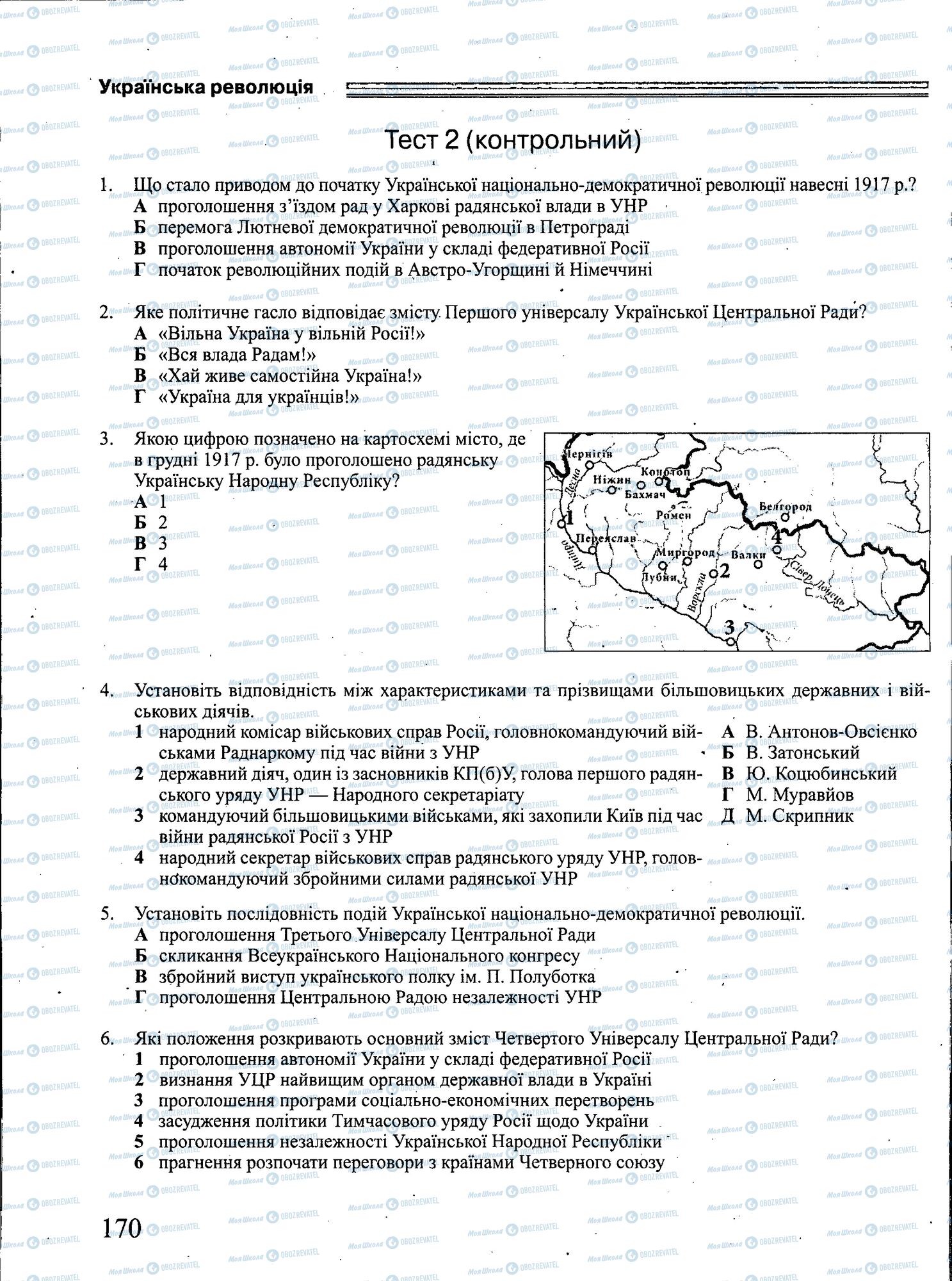 ЗНО Історія України 11 клас сторінка 170