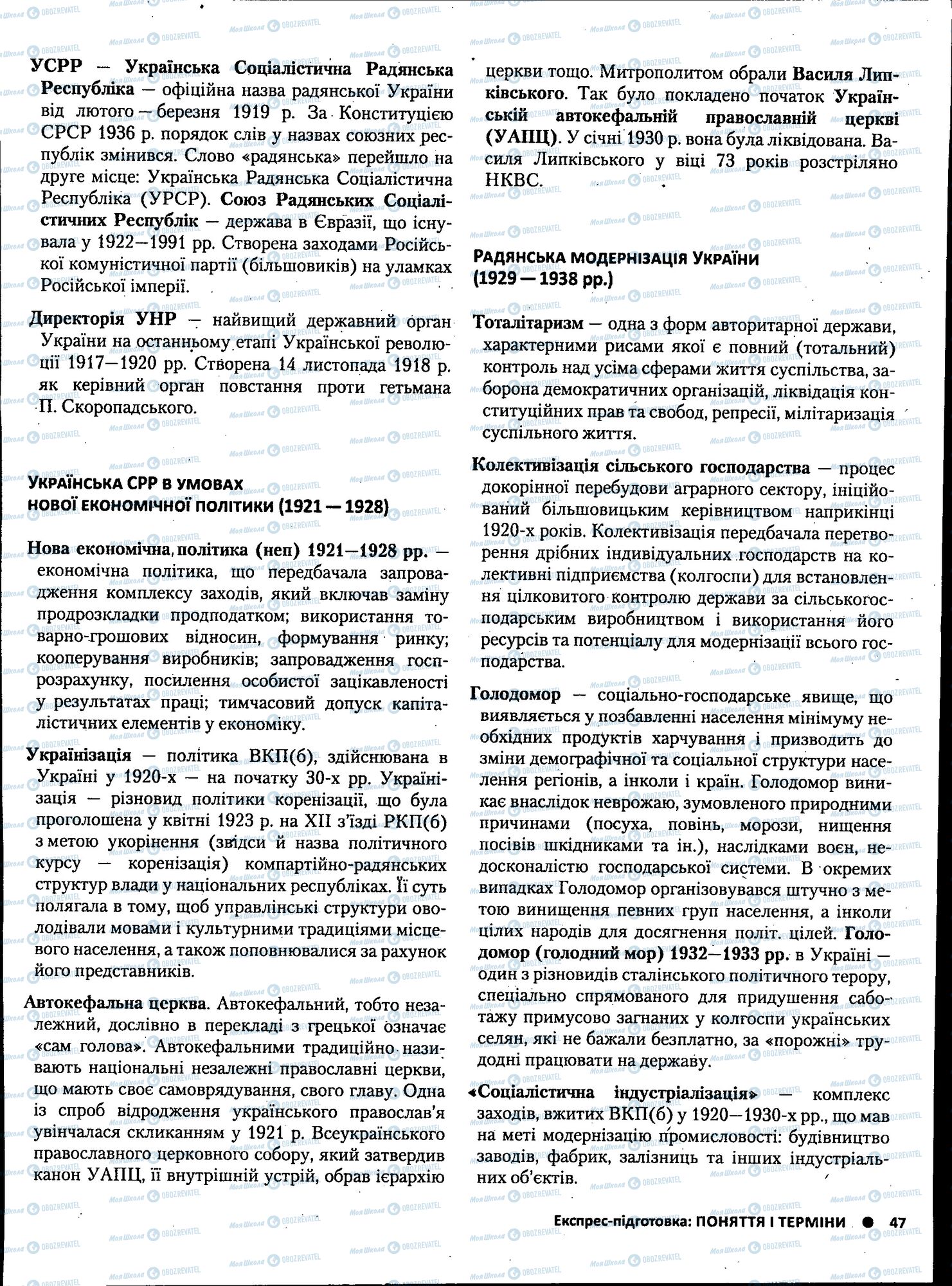 ЗНО Історія України 11 клас сторінка 047