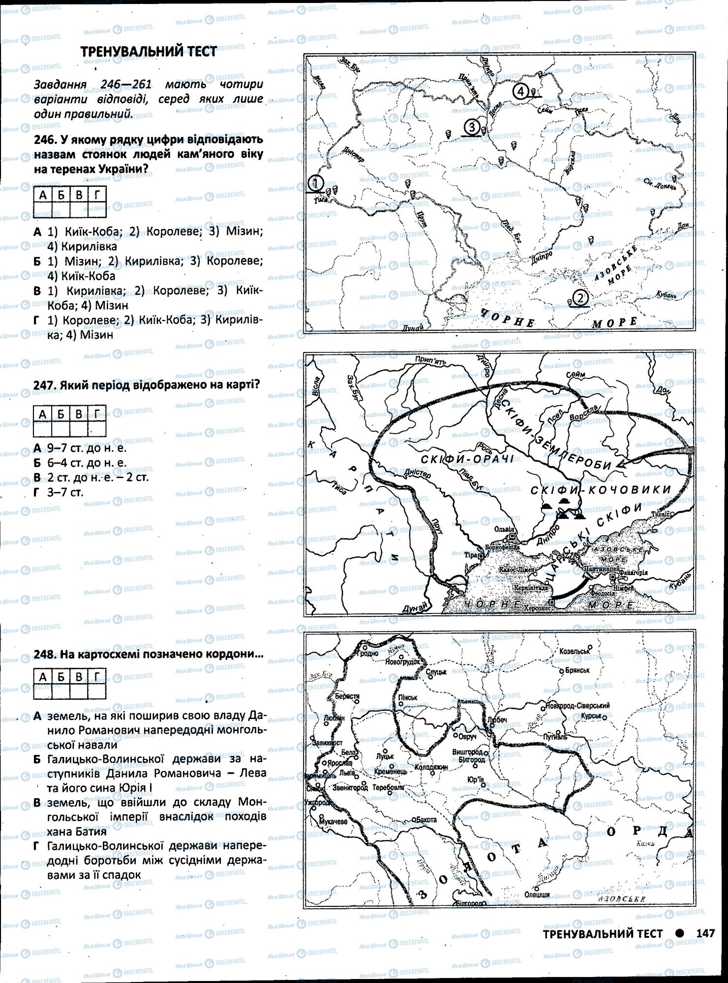 ЗНО Історія України 11 клас сторінка 147