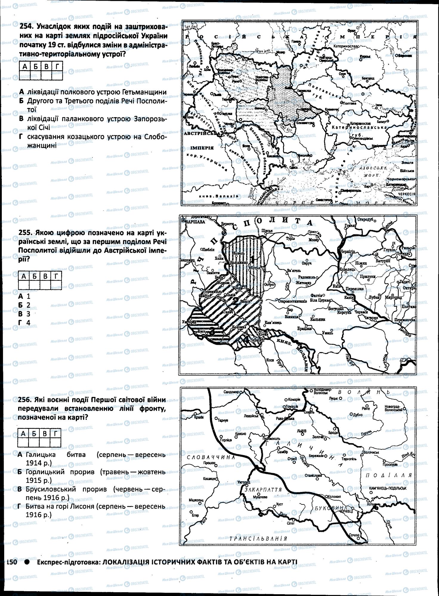 ЗНО Історія України 11 клас сторінка 150