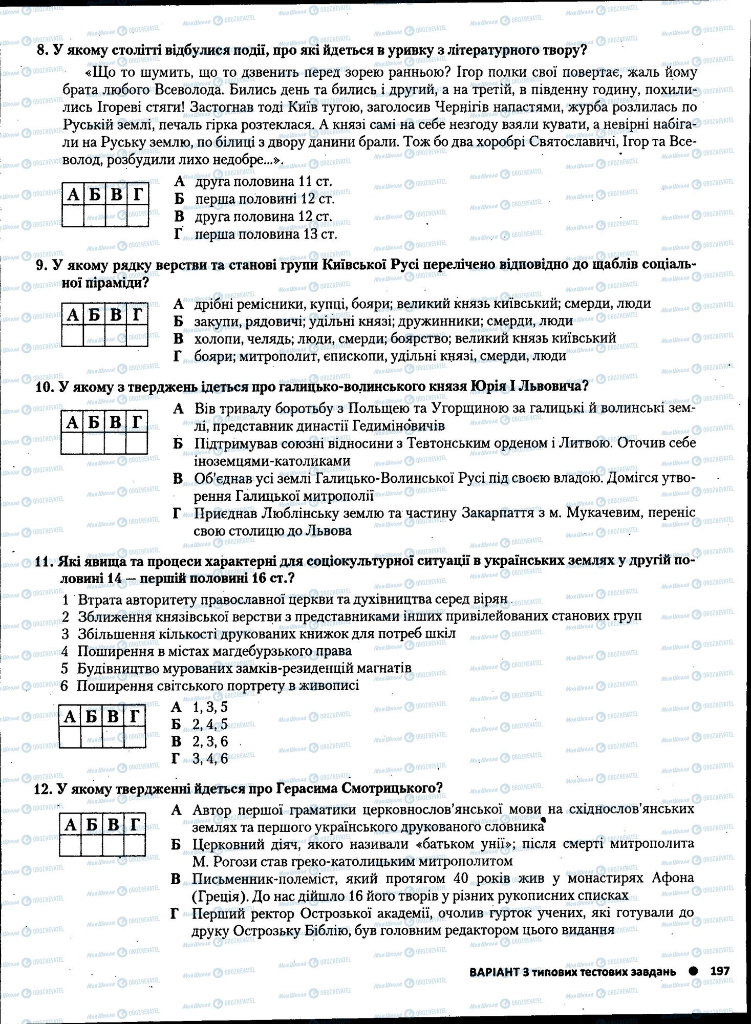 ЗНО Історія України 11 клас сторінка 197