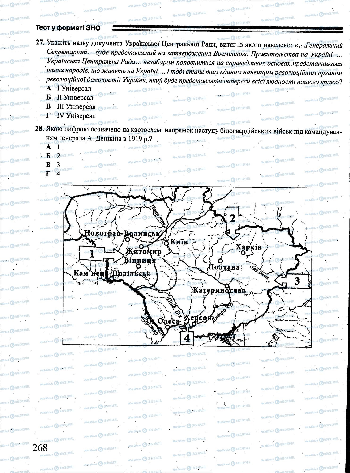 ЗНО Історія України 11 клас сторінка 268