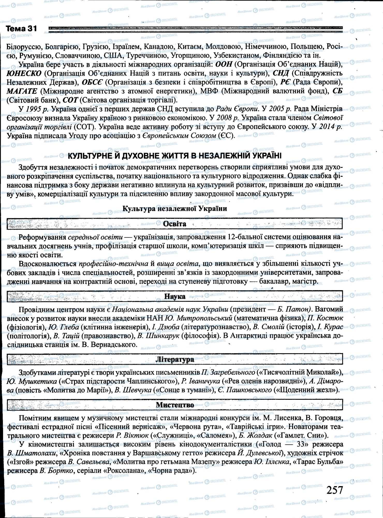 ЗНО Історія України 11 клас сторінка 257