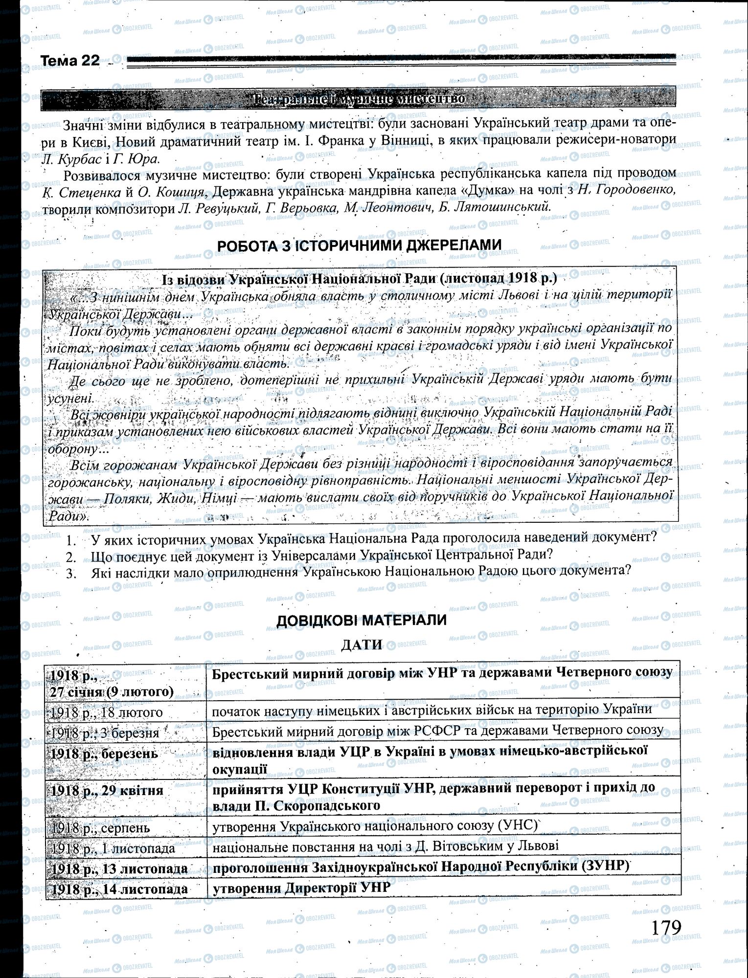 ЗНО Історія України 11 клас сторінка 179