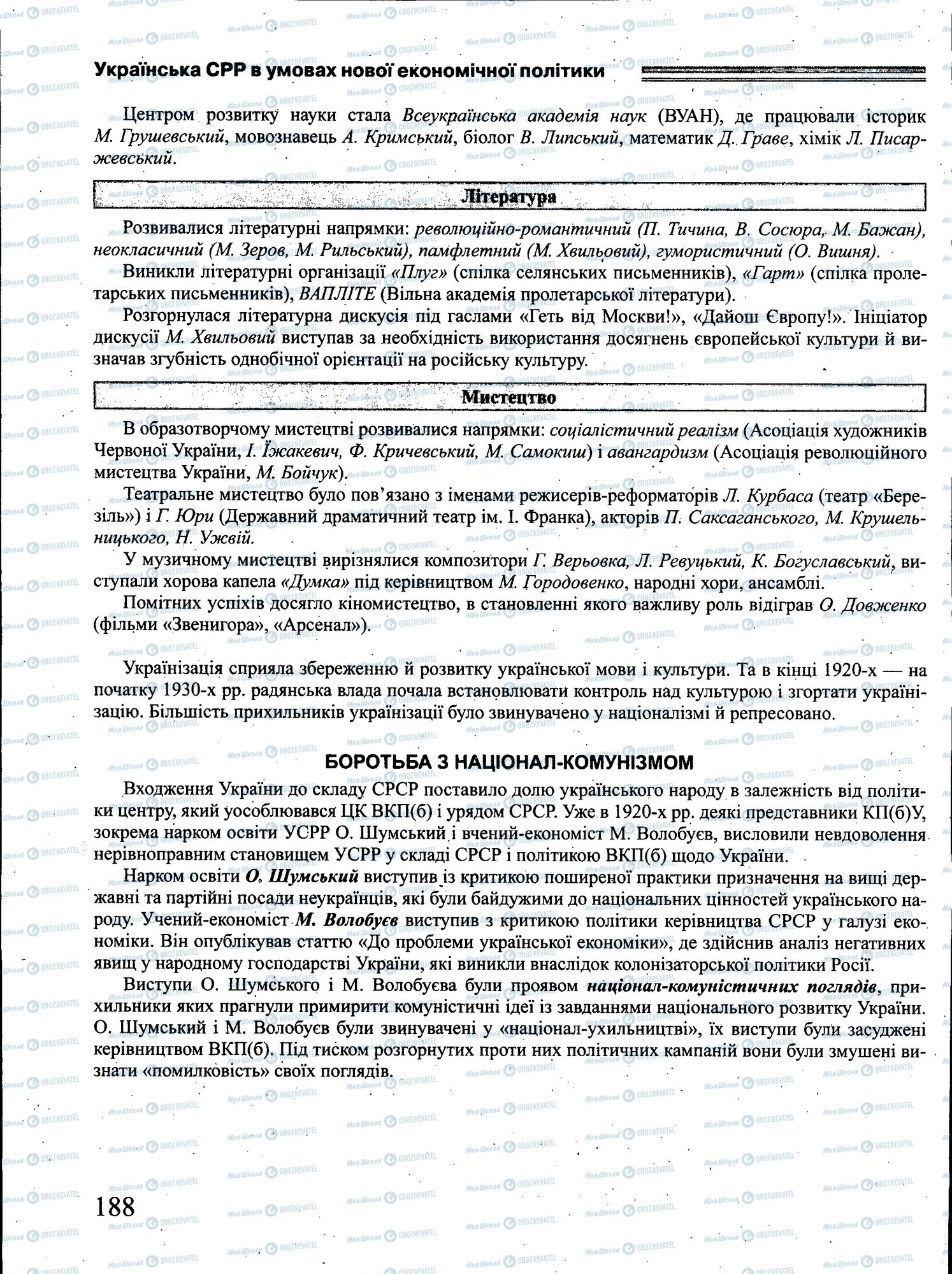 ЗНО Історія України 11 клас сторінка 188