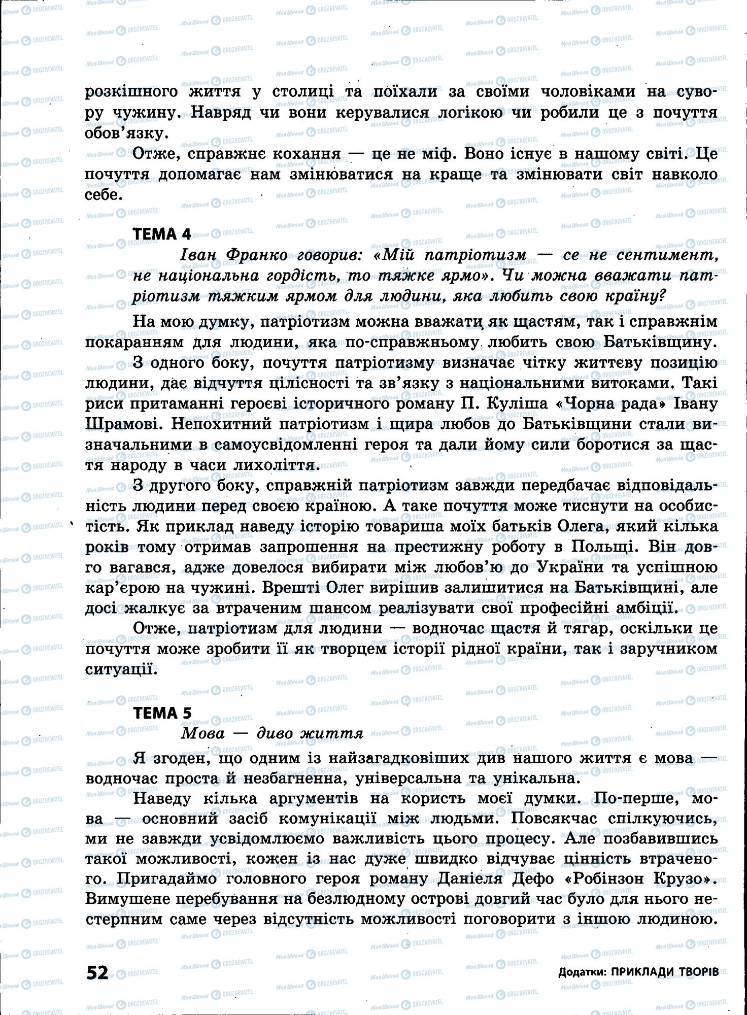 ЗНО Українська мова 11 клас сторінка 052