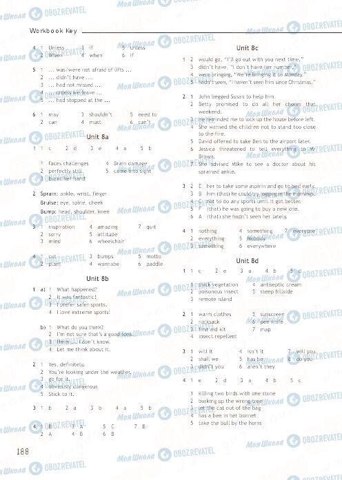 ГДЗ Англійська мова 9 клас сторінка 188