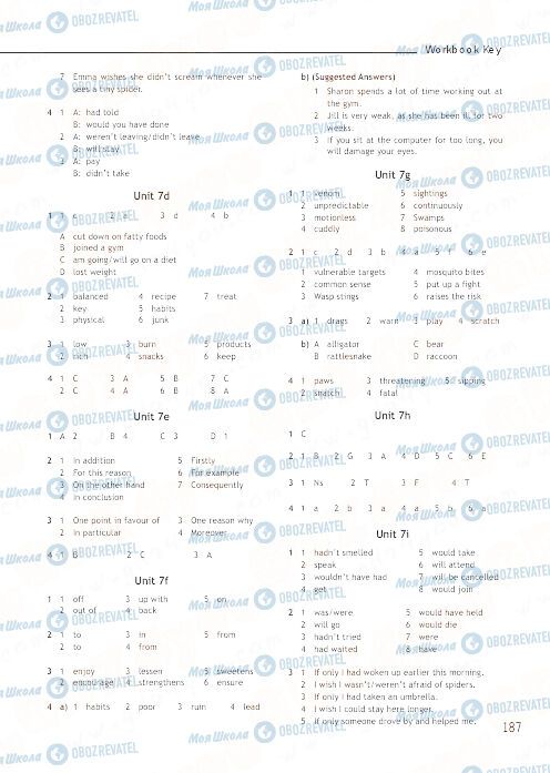 ГДЗ Англійська мова 9 клас сторінка 187