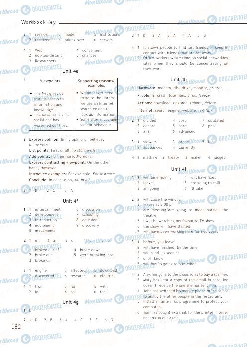 ГДЗ Англійська мова 9 клас сторінка 182