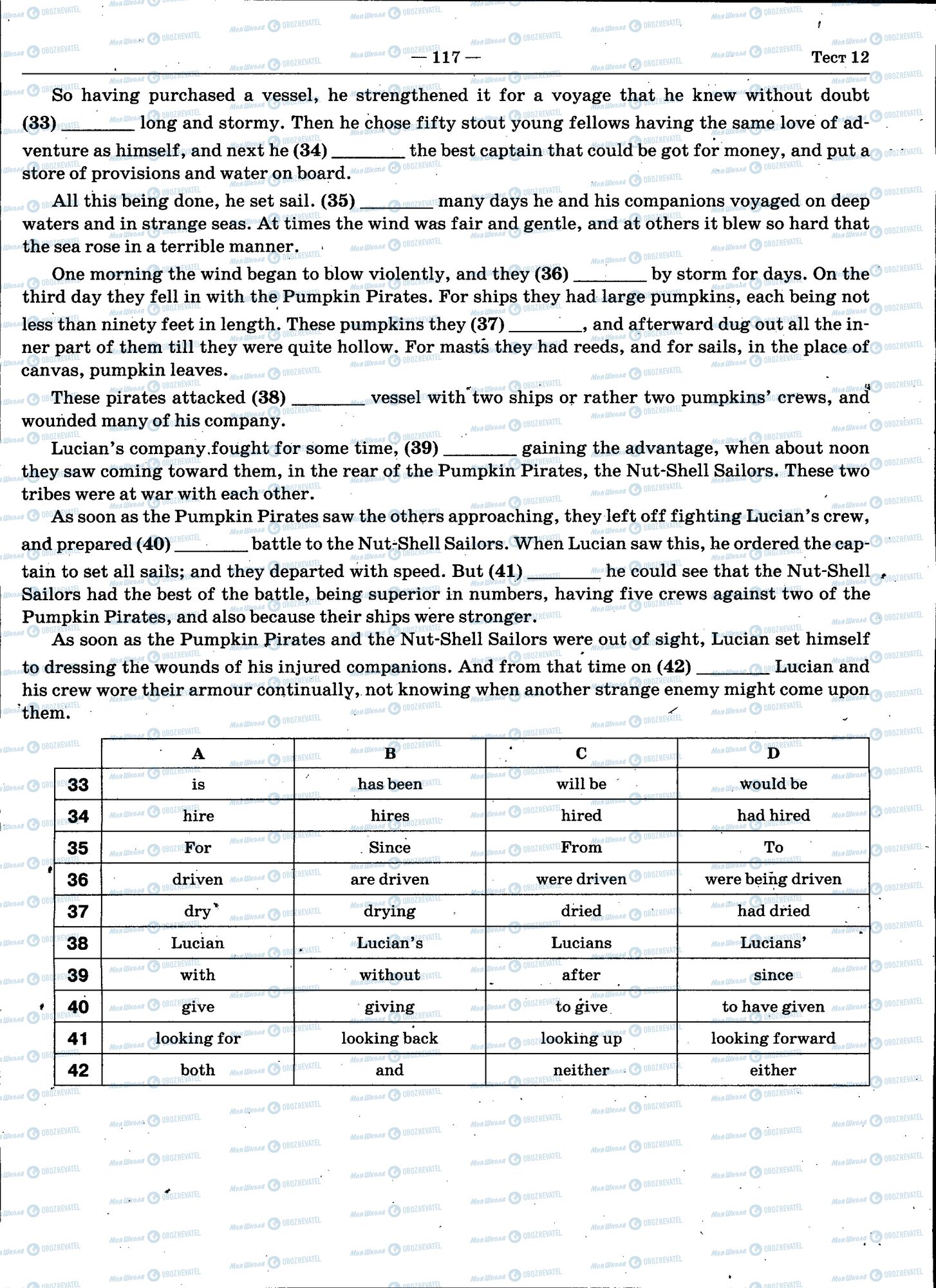ЗНО Англійська мова 11 клас сторінка 117