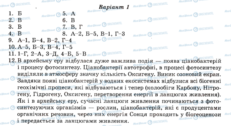 ГДЗ Біологія 11 клас сторінка 6