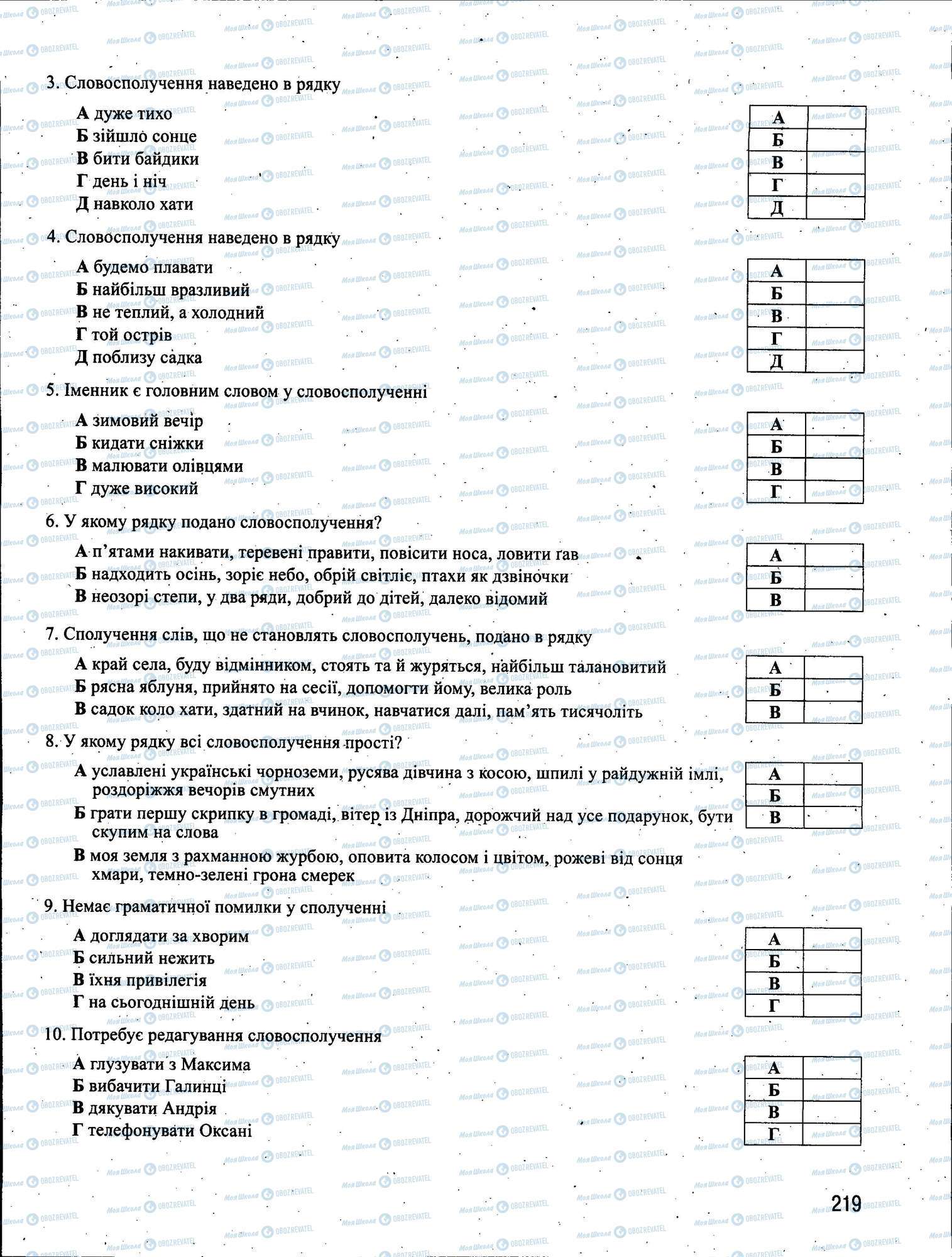 ЗНО Укр мова 11 класс страница 219