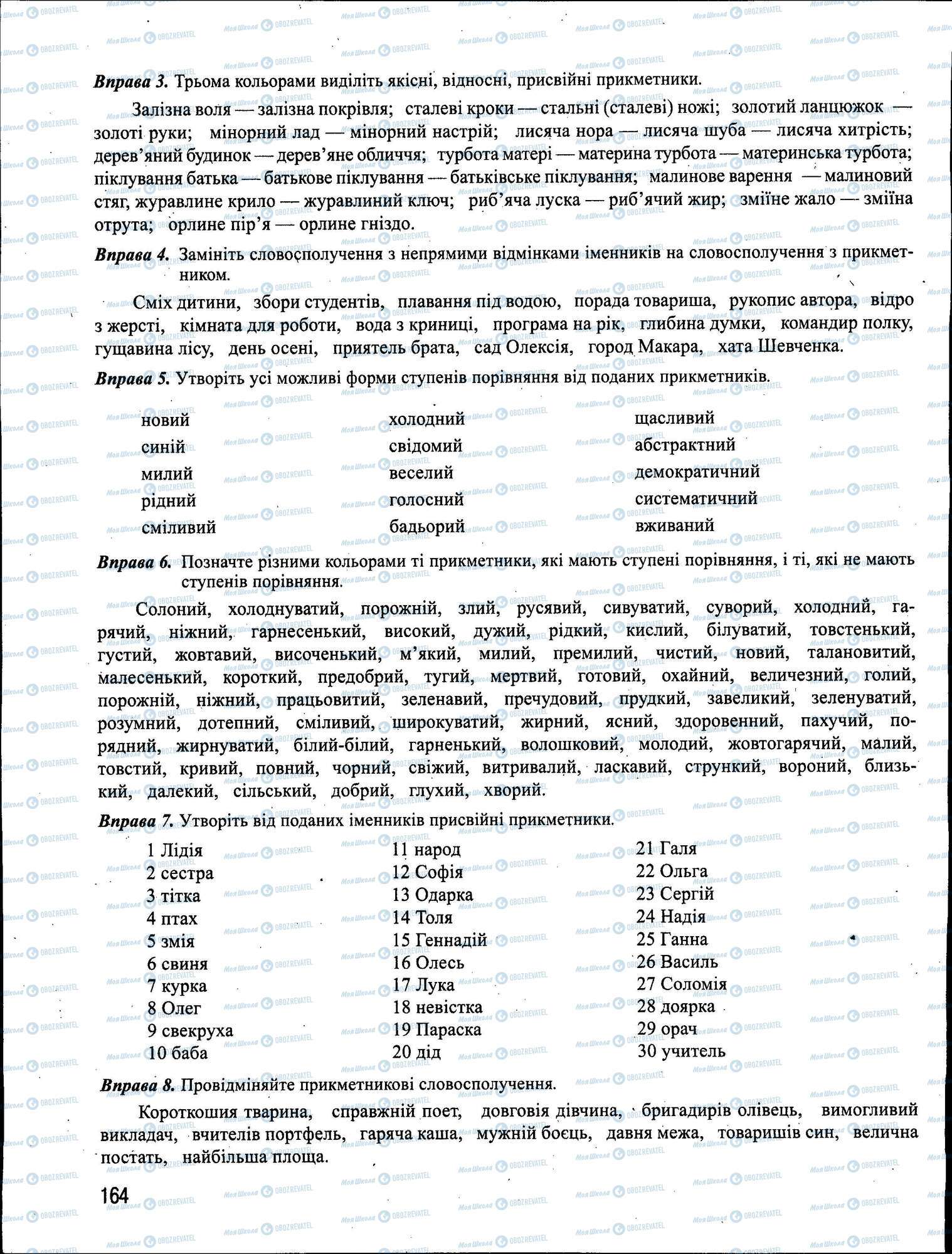 ЗНО Українська мова 11 клас сторінка 164