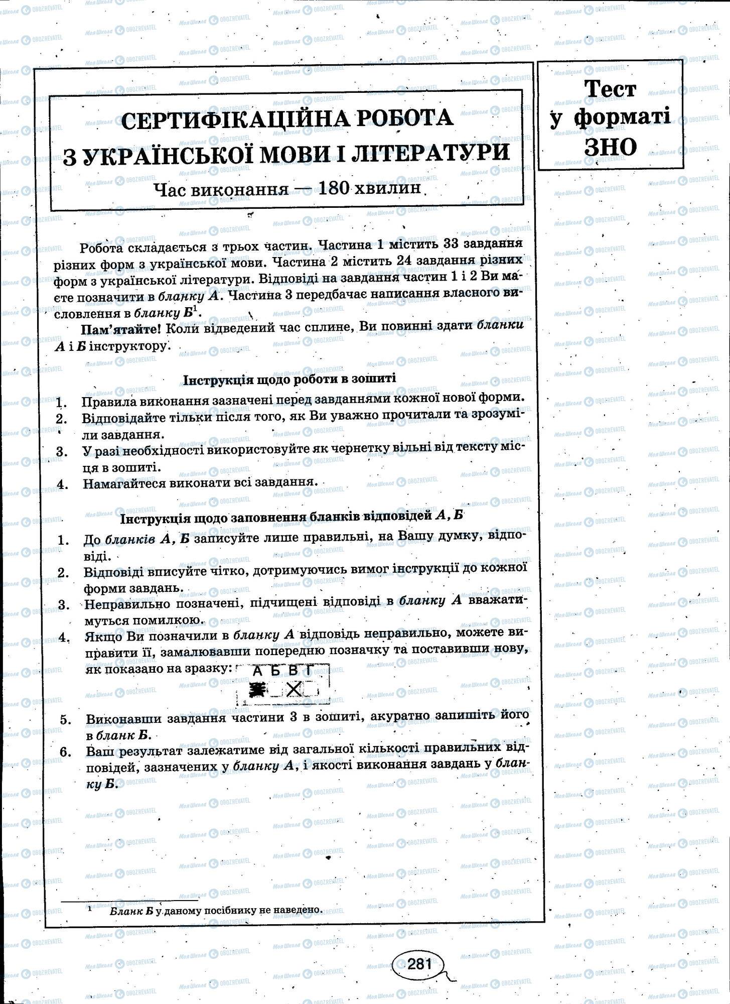 ЗНО Українська мова 11 клас сторінка 281