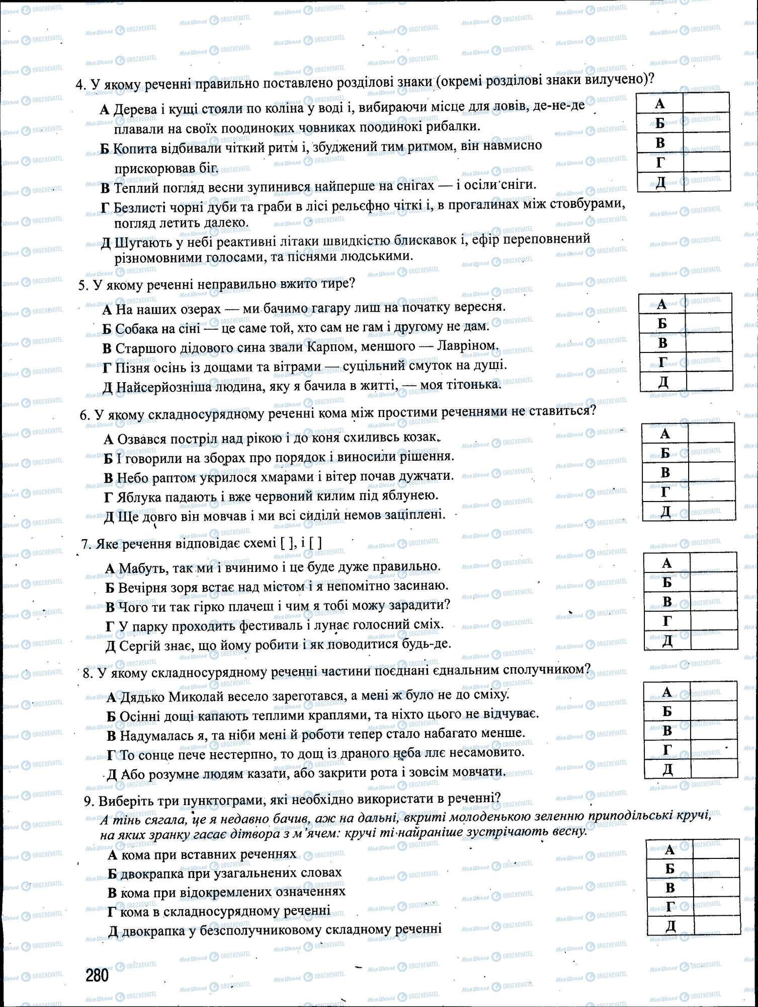 ЗНО Укр мова 11 класс страница 280