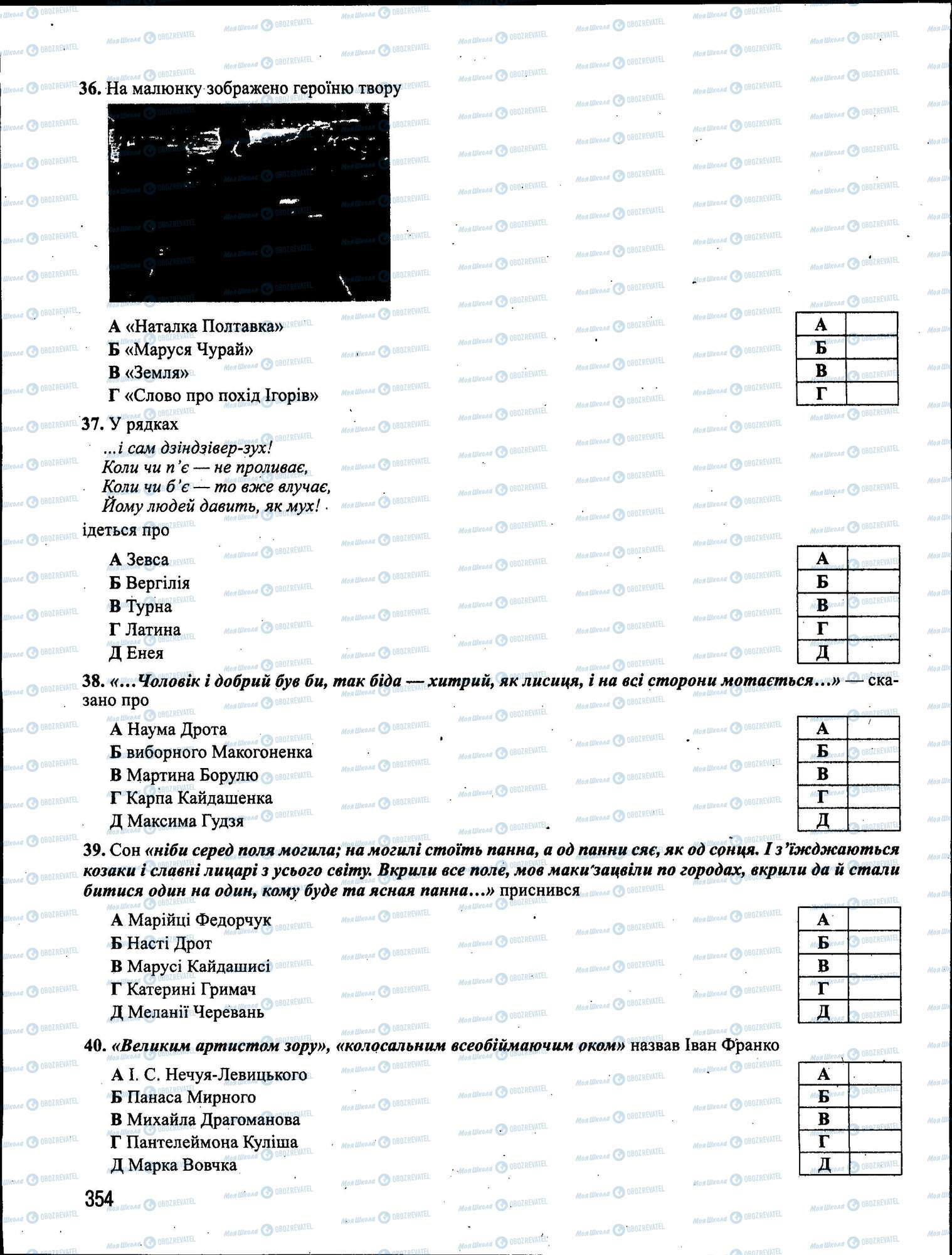 ЗНО Укр мова 11 класс страница 354