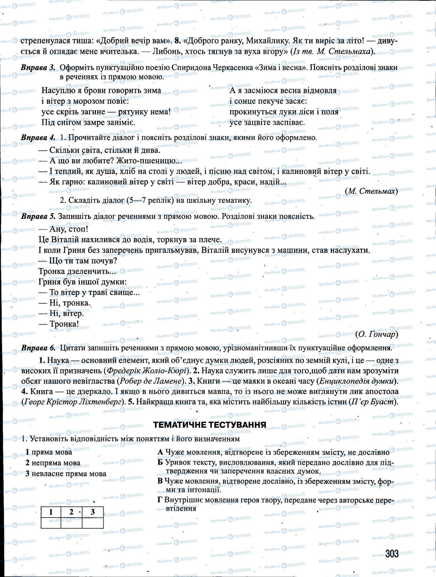 ЗНО Укр мова 11 класс страница 303