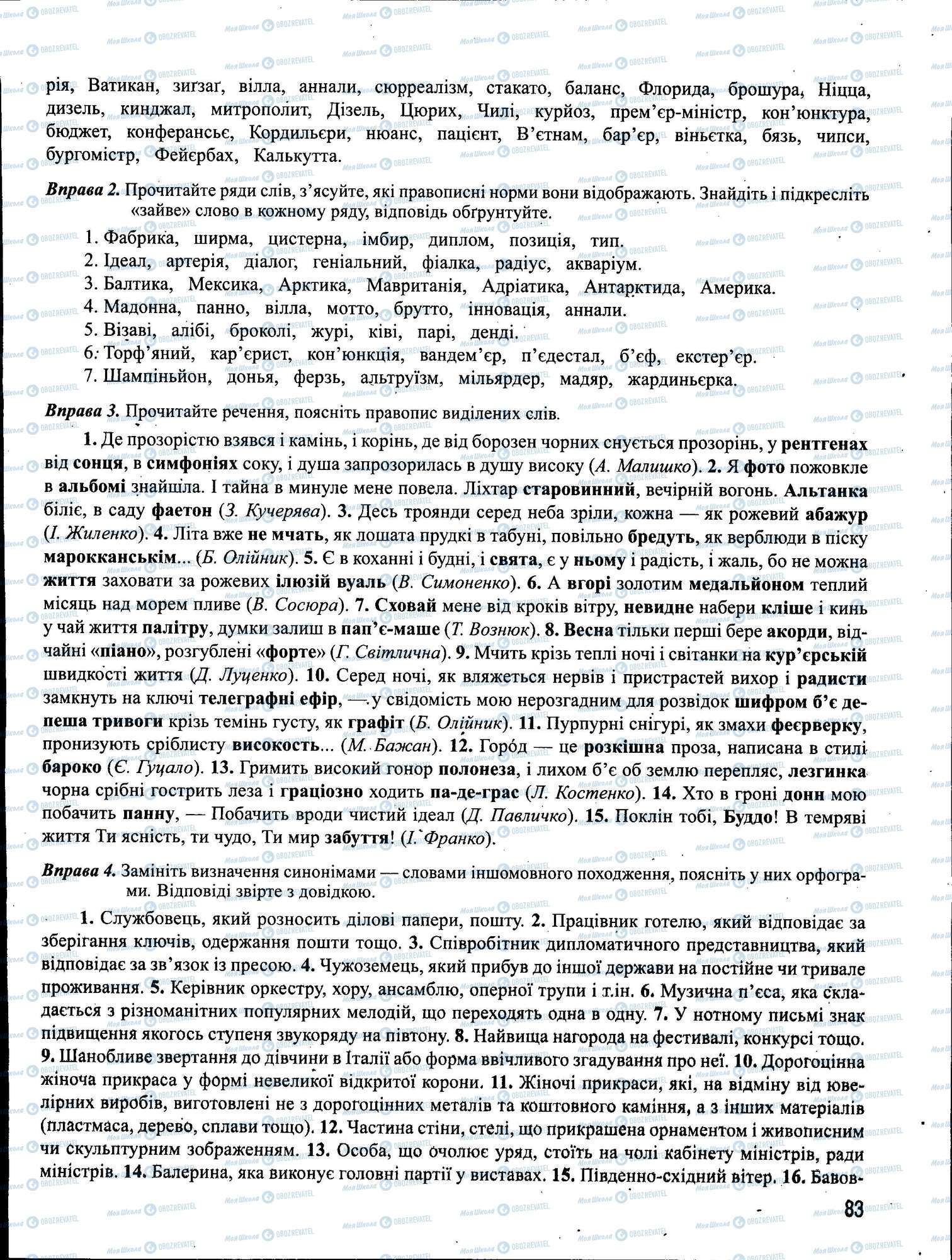 ЗНО Українська мова 11 клас сторінка 083