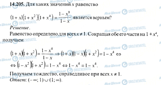 ГДЗ Алгебра 11 клас сторінка 14.205