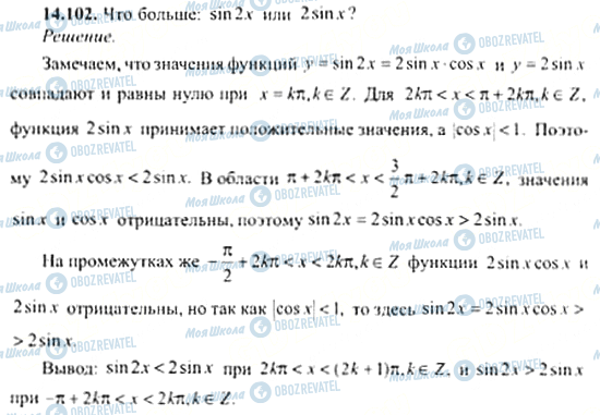 ГДЗ Алгебра 11 клас сторінка 14.102