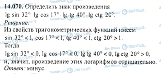 ГДЗ Алгебра 11 клас сторінка 14.070